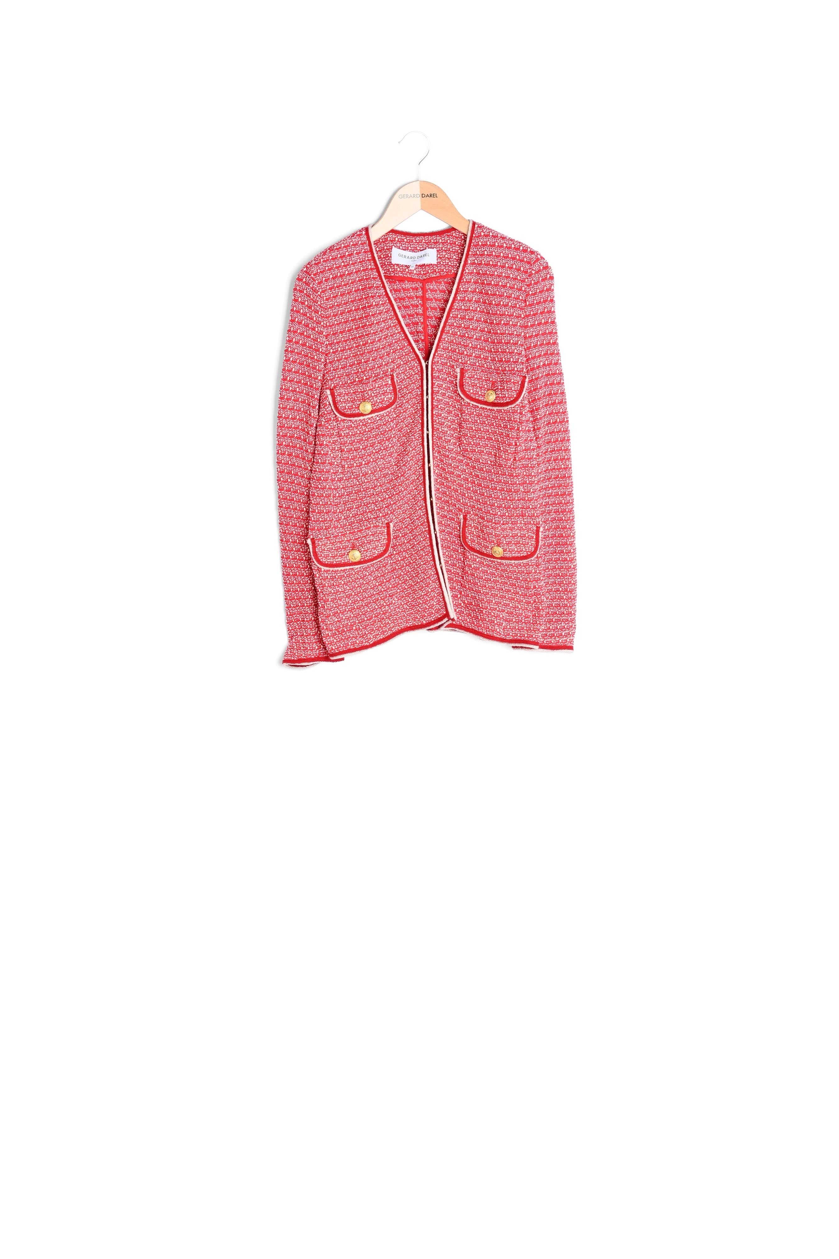 AMADEA - Veste multi-poches en tweed Faume - seconde main