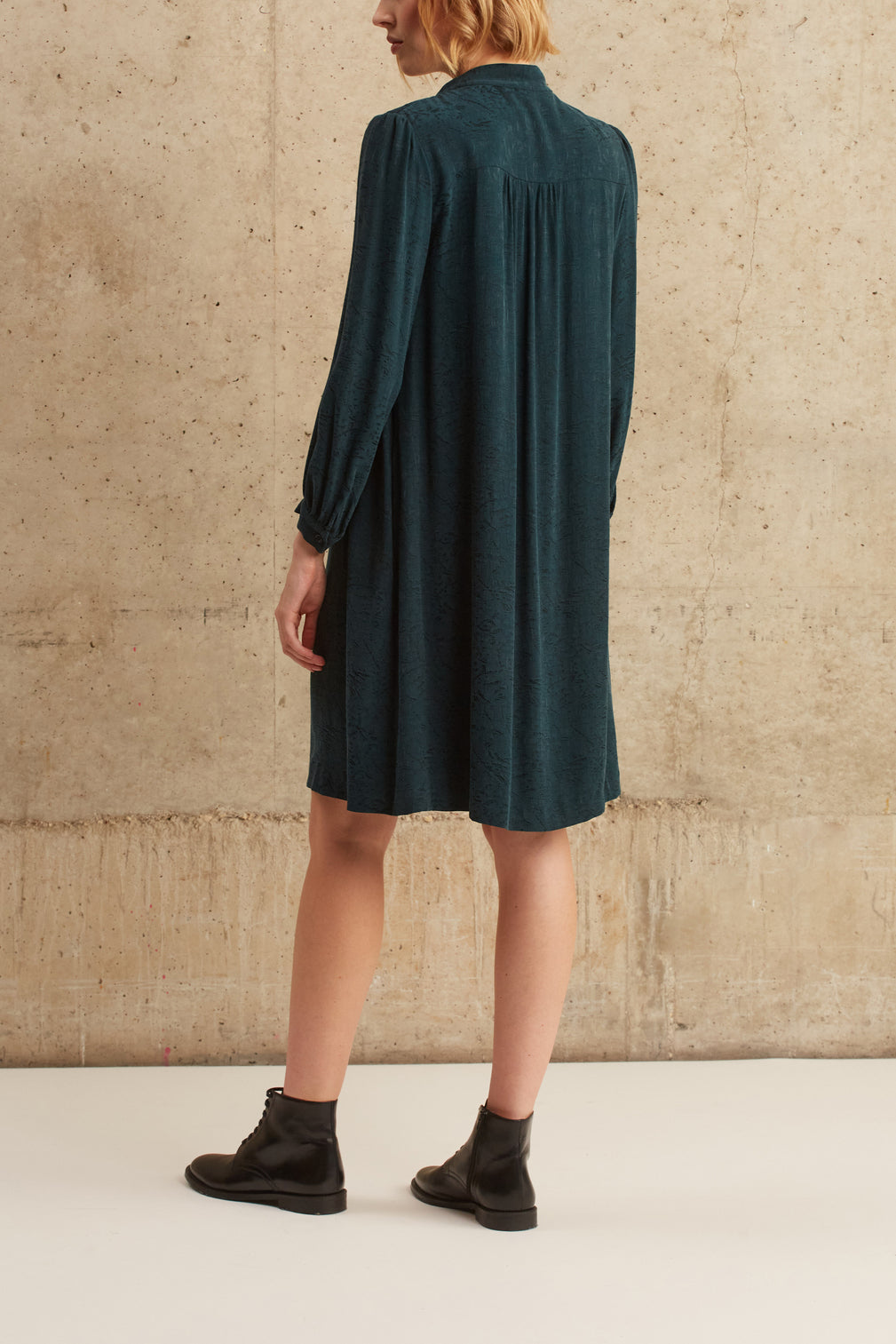 Robe trapèze à smocks - JAIMIE Faume - seconde main