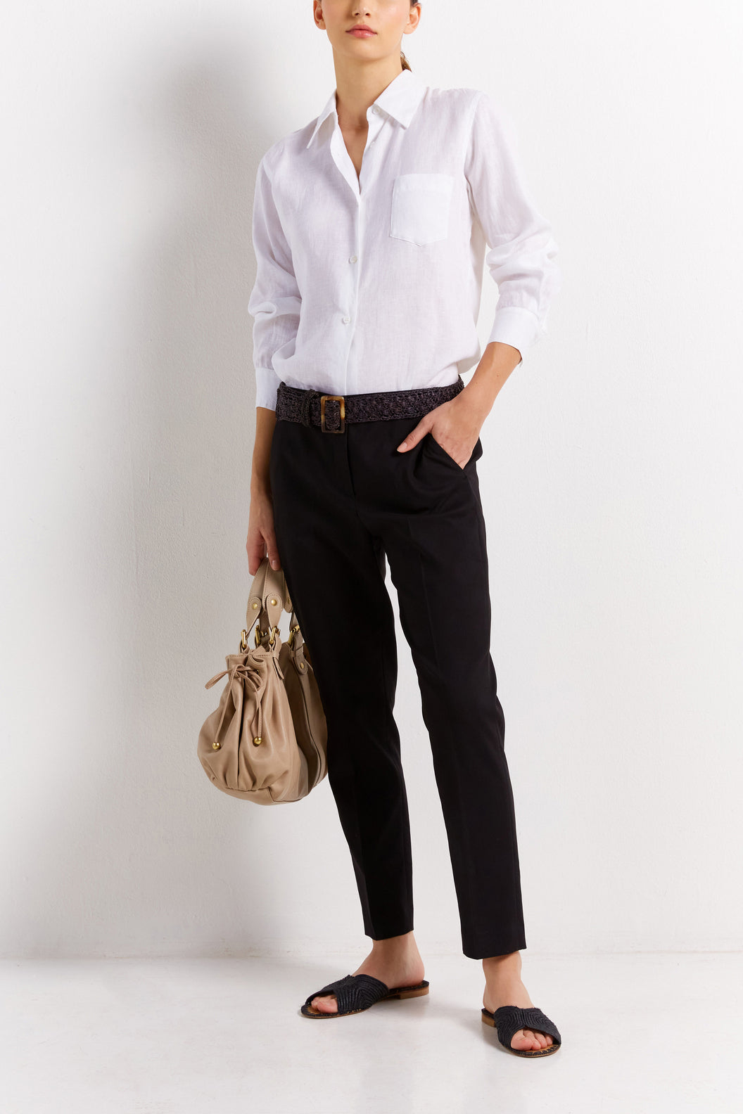 Pantalon en coton stretch - EMERSON Faume - seconde main