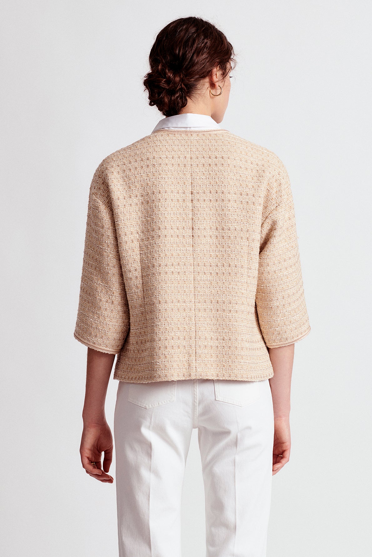 AGOSTINA - Veste en tweed avec Lurex Faume - seconde main