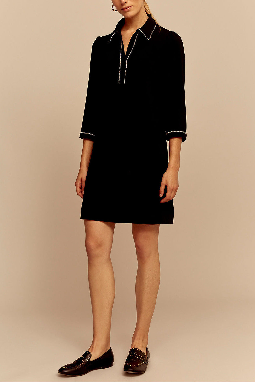 DENYS - Robe-chemise en crêpe Faume - seconde main