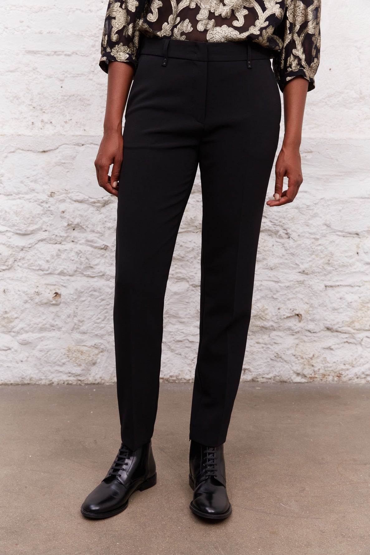 Pantalon droit en crêpe - Lucia Faume - seconde main