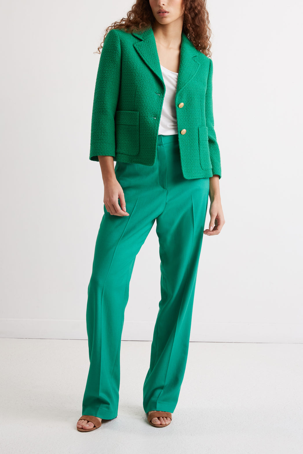 Blazer en tweed uni - NASREEN Faume - seconde main