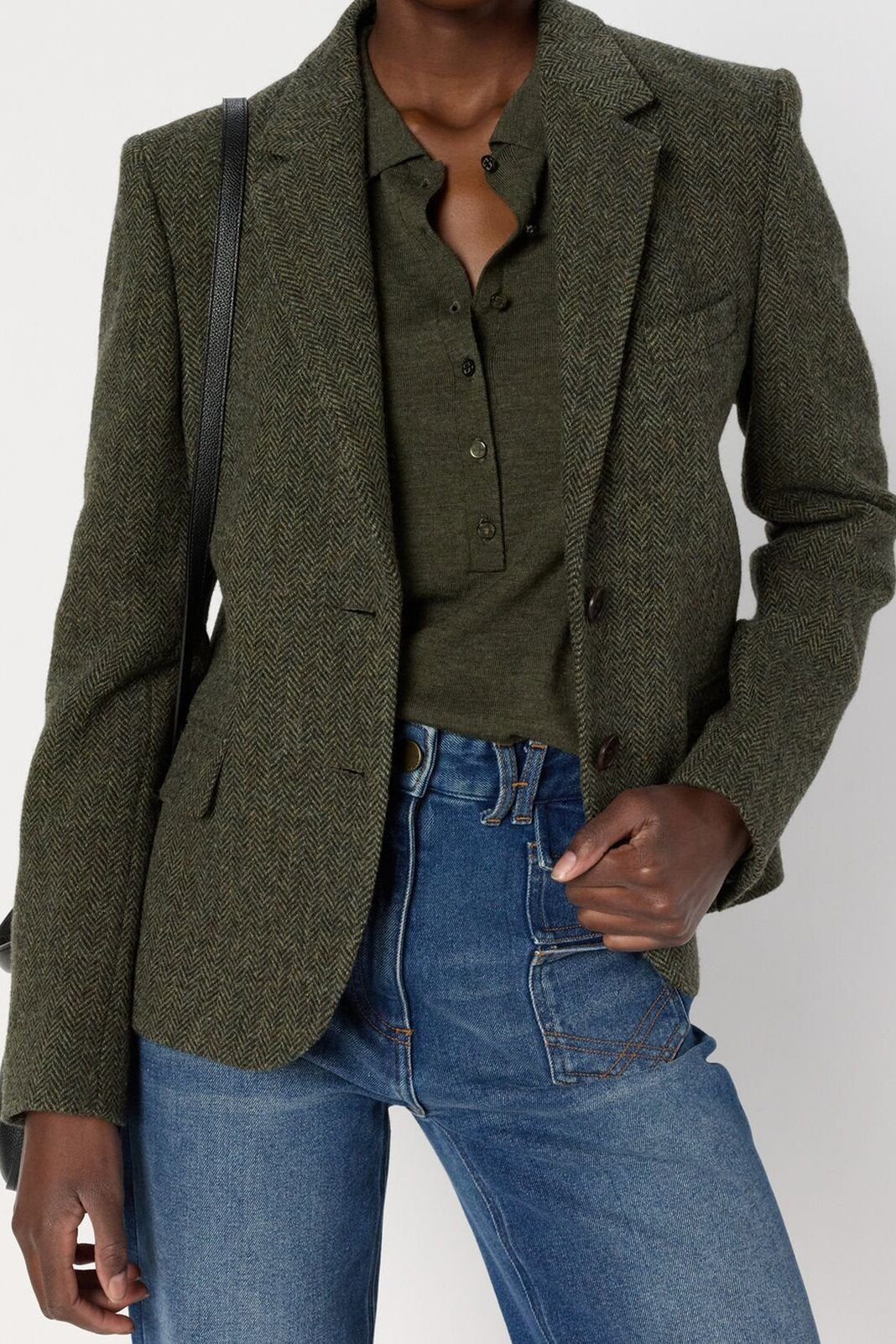 Veste à chevrons en laine - NOELIE Faume - seconde main