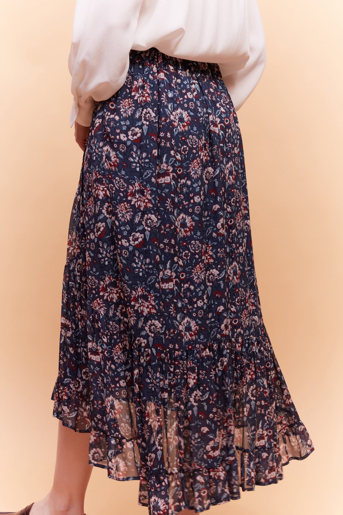 Jupe asymétrique fleurie - BONNIE Faume - seconde main