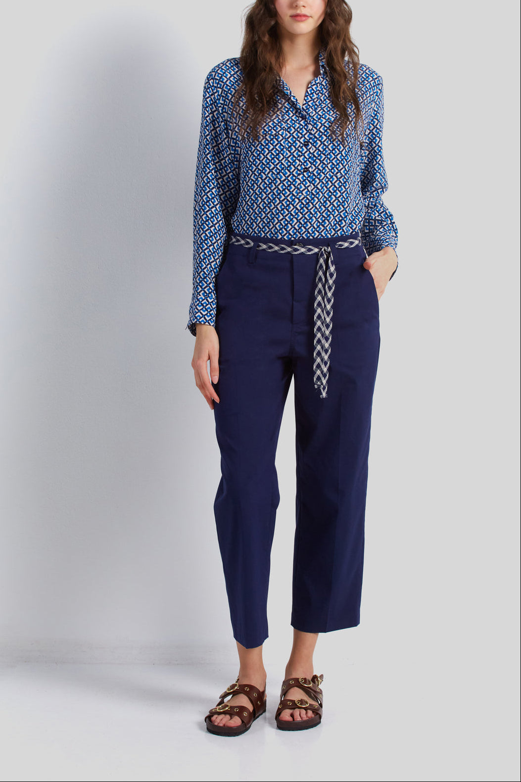 Pantalon avec ceinture fantaisie - EREN Faume - seconde main