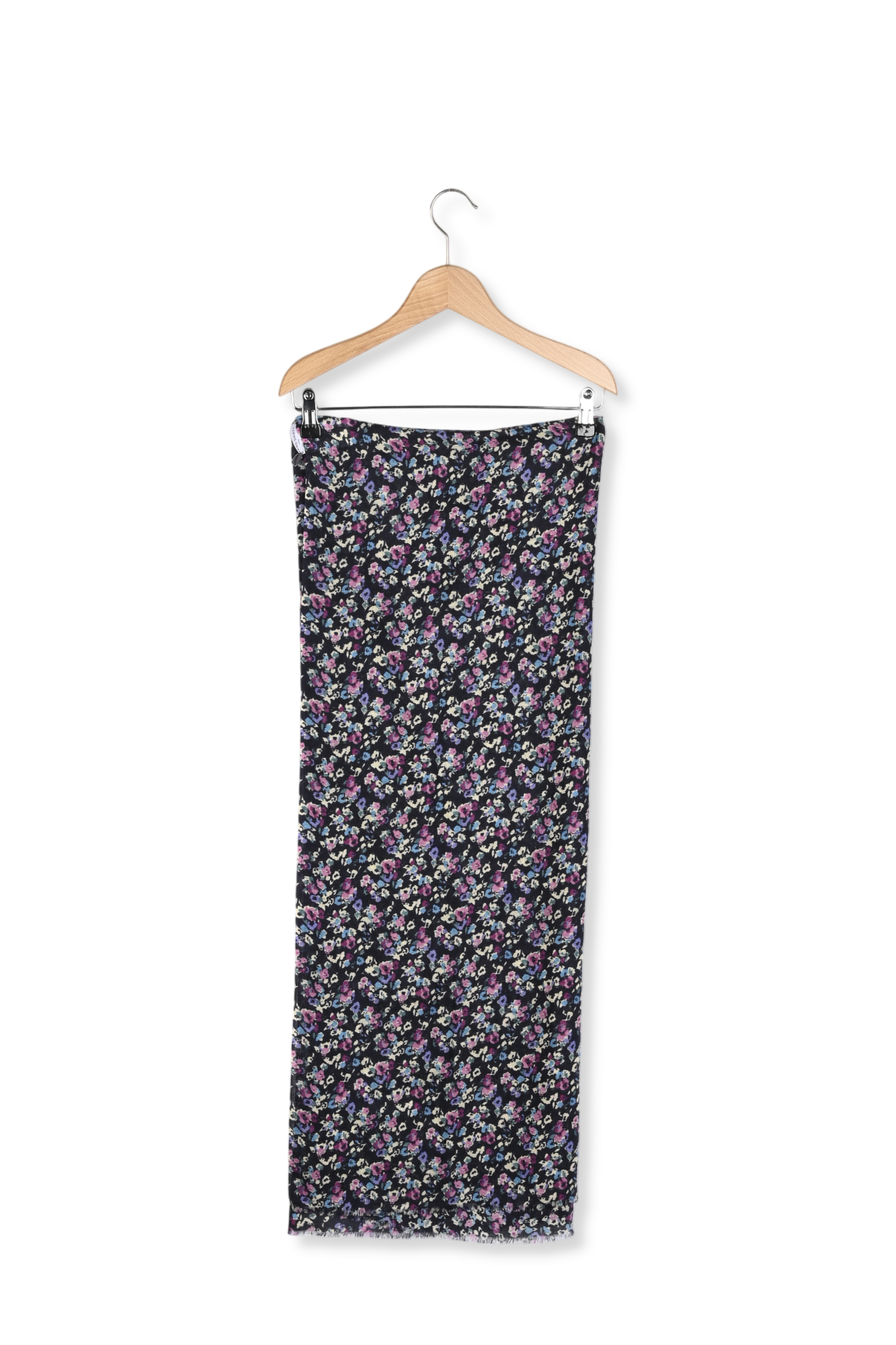 Echarpe à fleurs en laine et soie - DARY Faume - seconde main