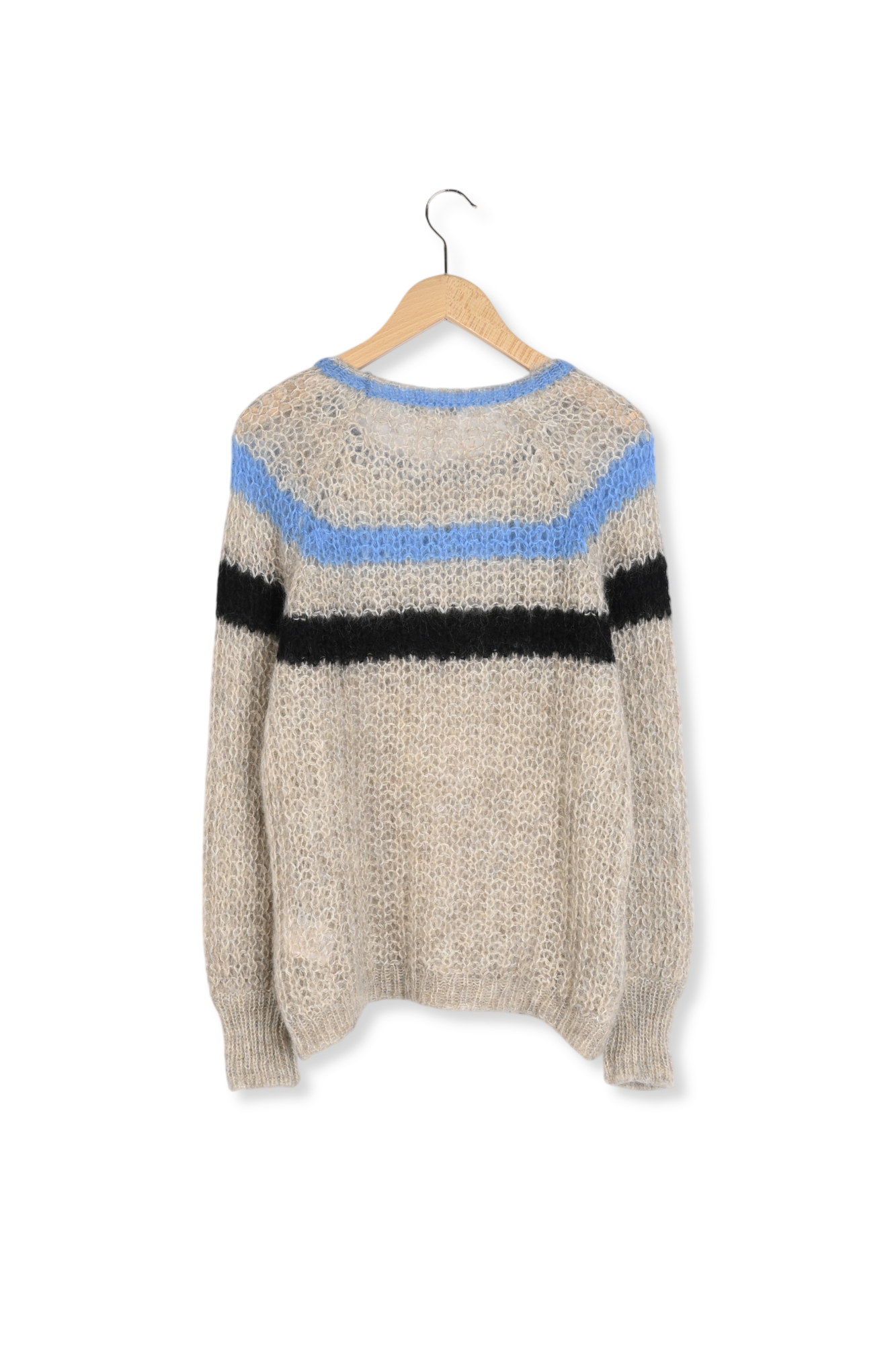 EMANUELA  - Pull en mohair mélangé à rayures Faume - seconde main