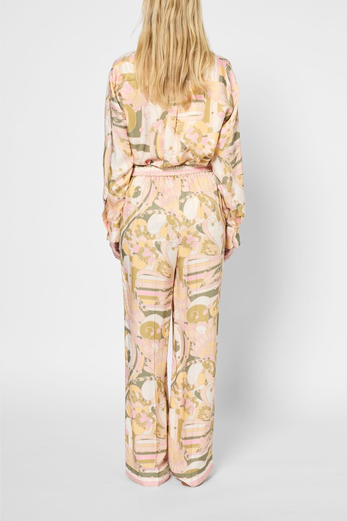 Pantalon large satiné imprimé foulard - LIRA Faume - seconde main