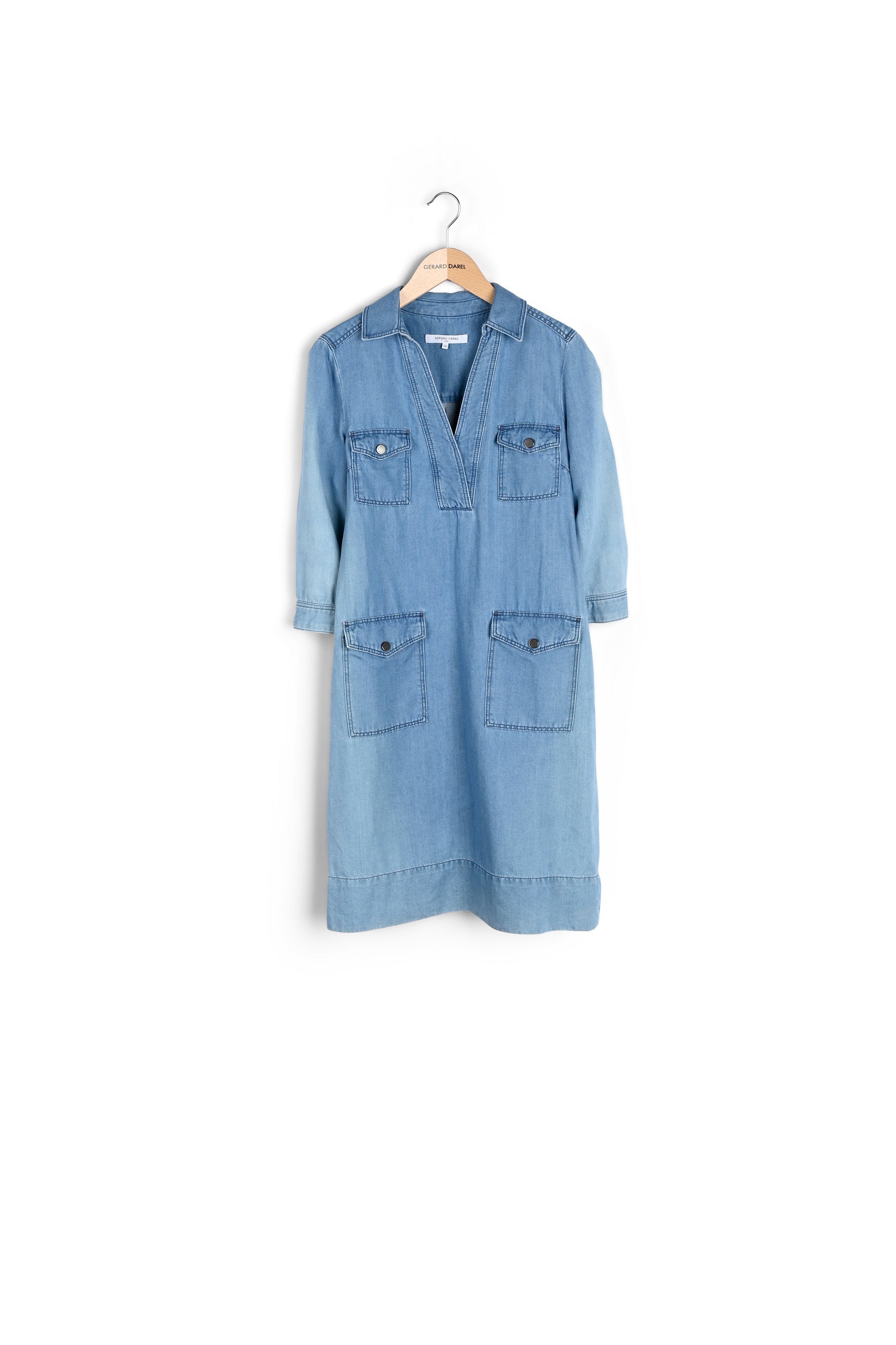 SAMANTHA - Robe-chemise courte en jean Faume - seconde main