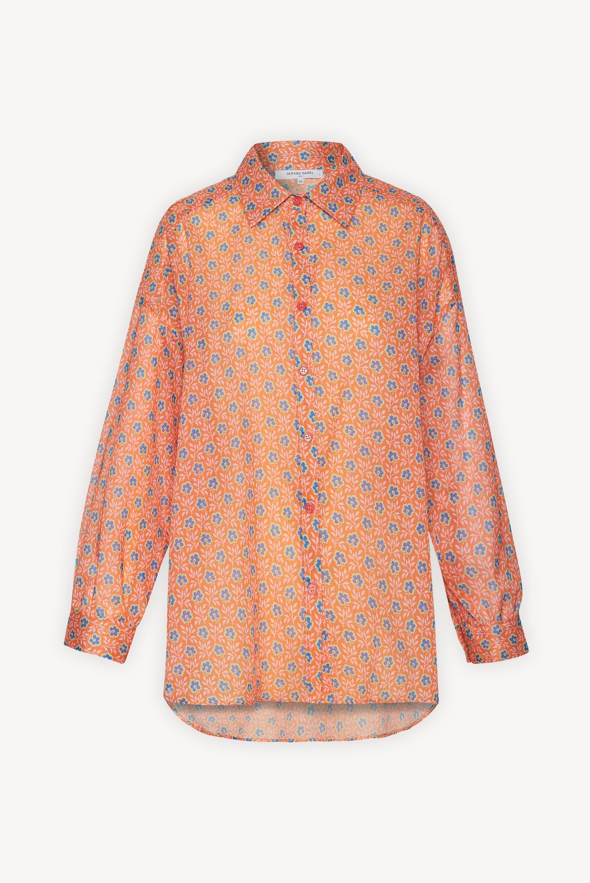 NAPOLI - Chemise en voile de coton imprimé Faume - seconde main