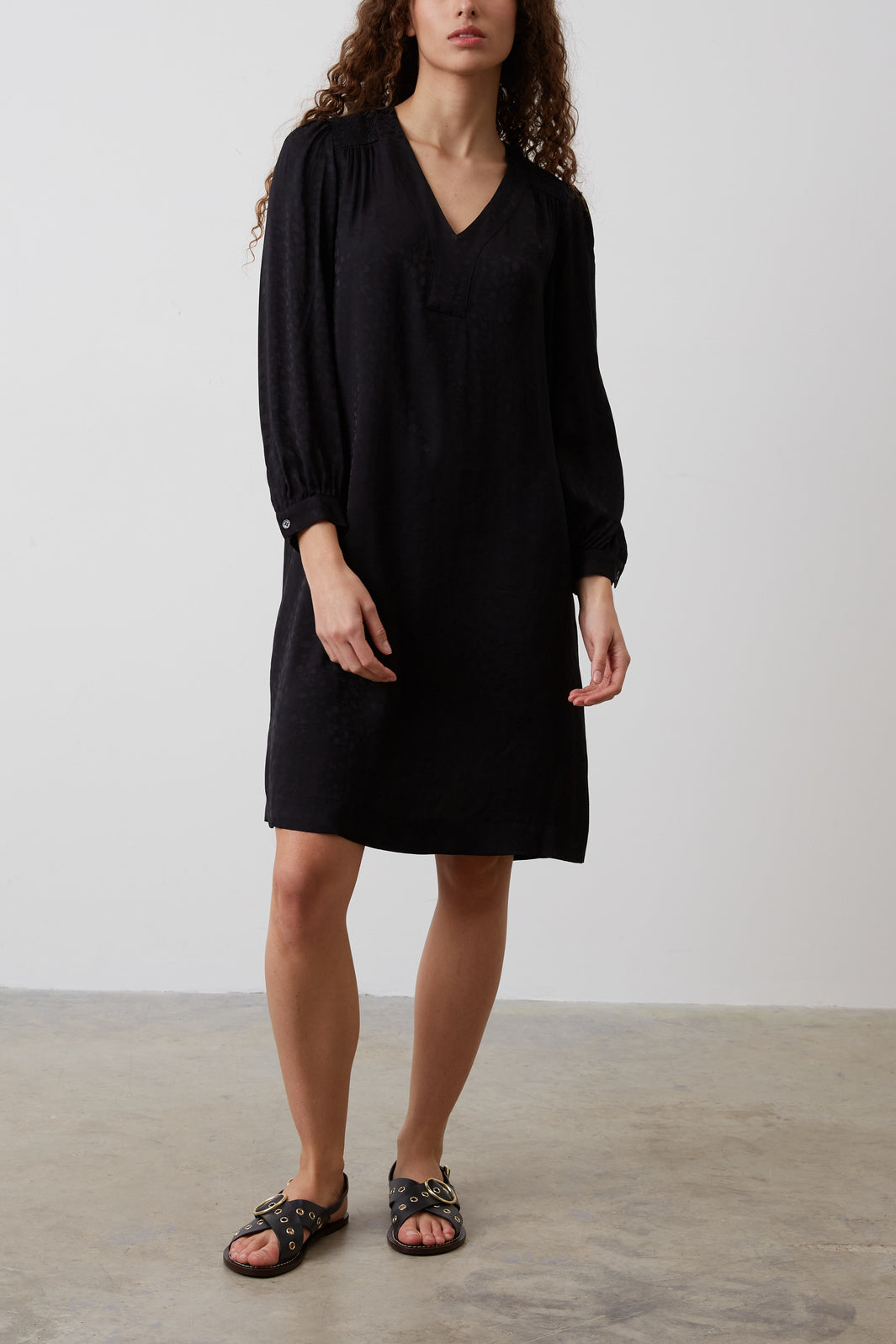 Robe courte et fluide jacquard - JOSEPHA Faume - seconde main