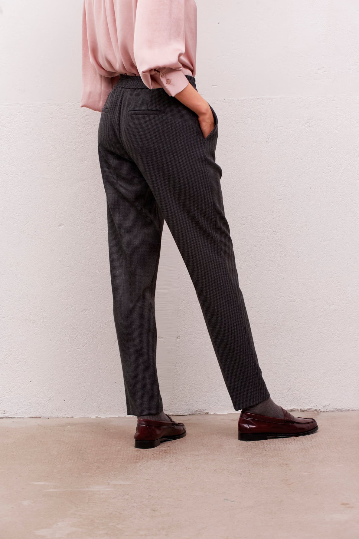 Pantalon droit à carreaux - EMILIO Faume - seconde main