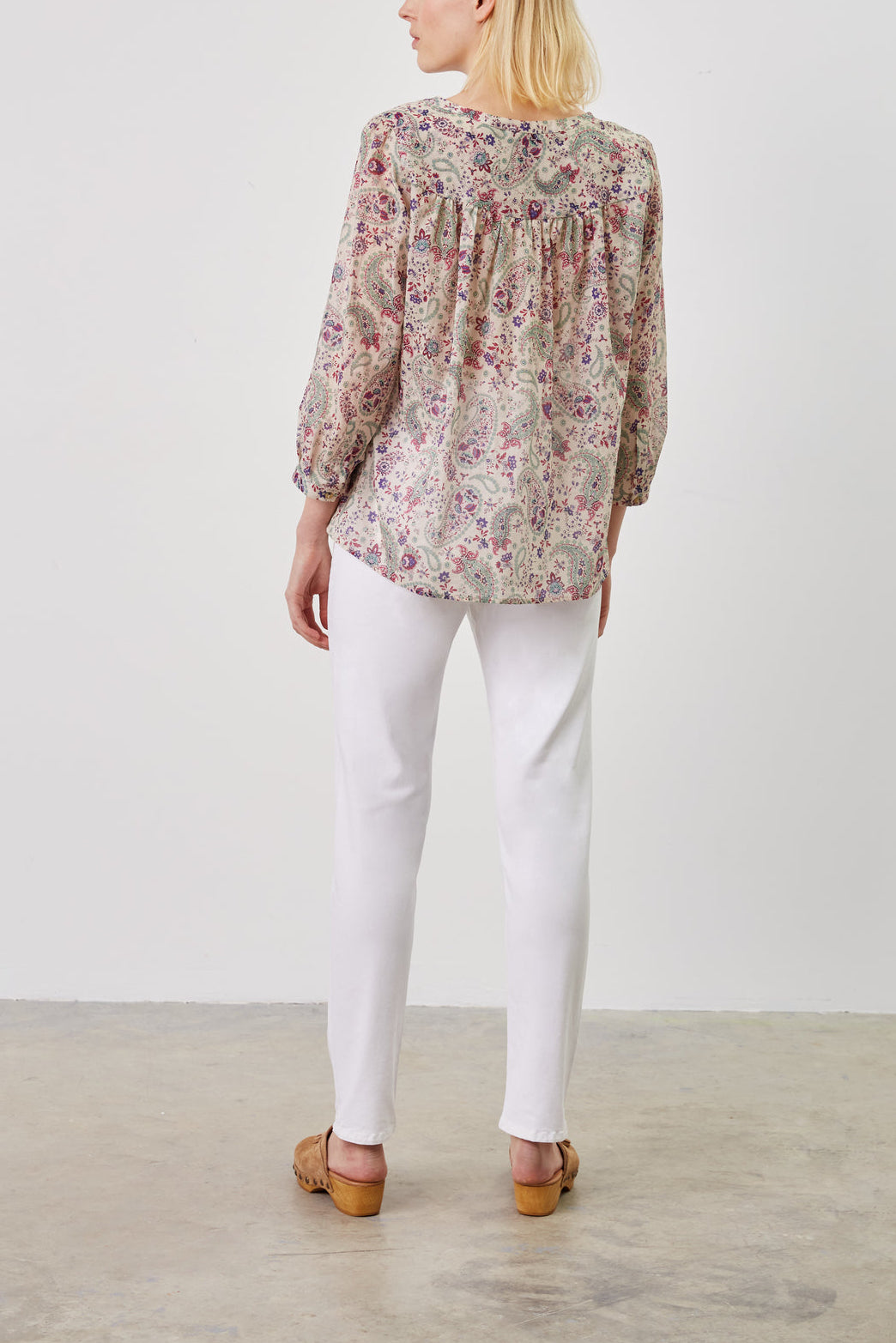 Blouse en voile de coton Bandana -CLAUDE Faume - seconde main