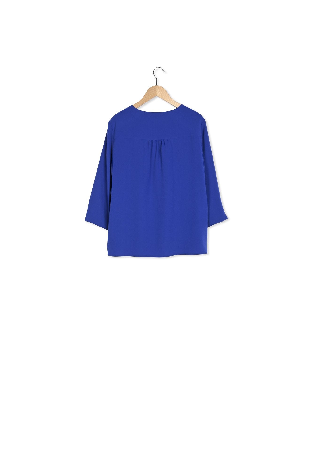 Blouse en crêpe avec encolure zippée - CELESTINE Faume - seconde main