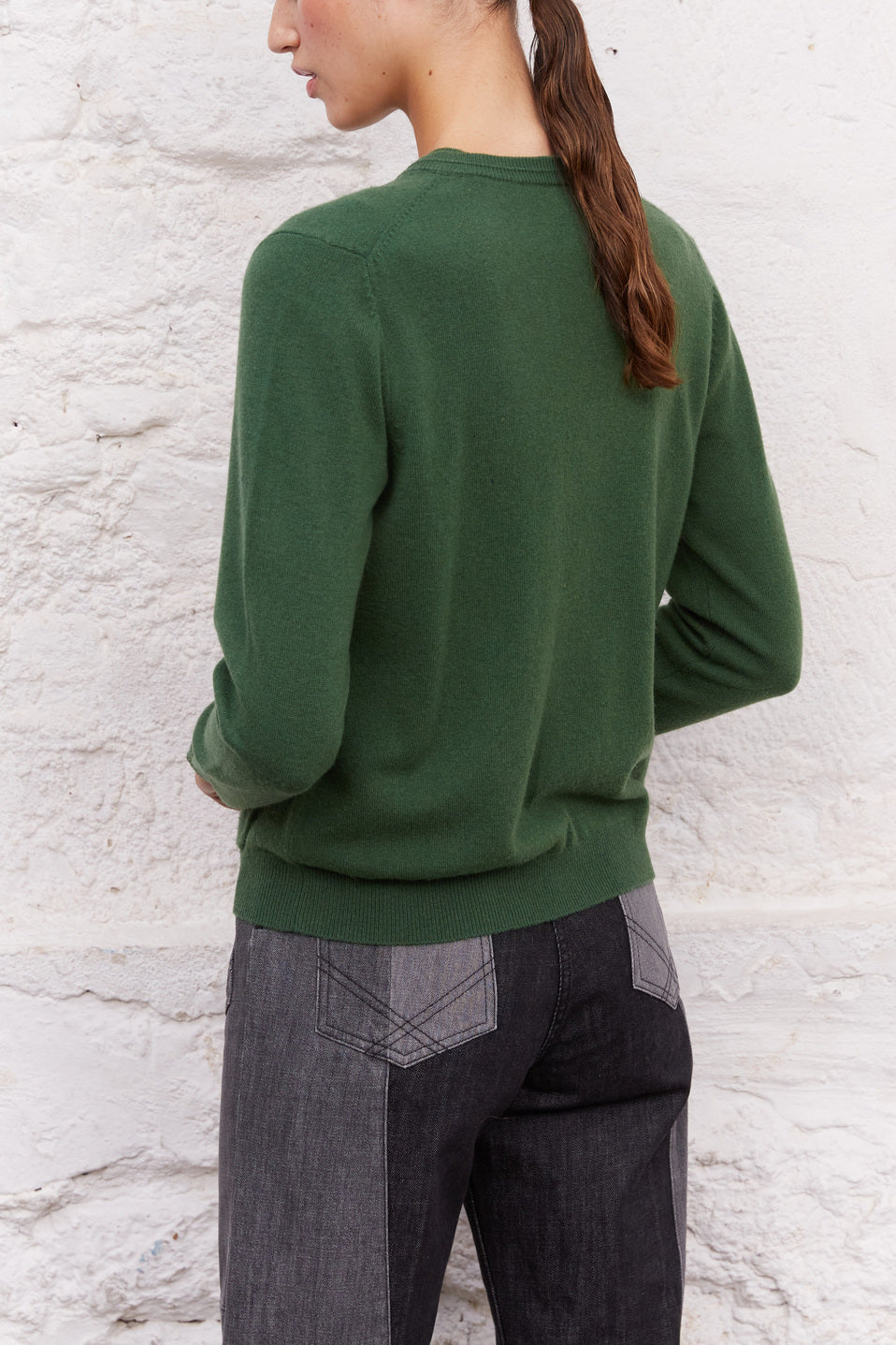 Gilet en laine mérinos avec boutons bijoux - LANAE Faume - seconde main