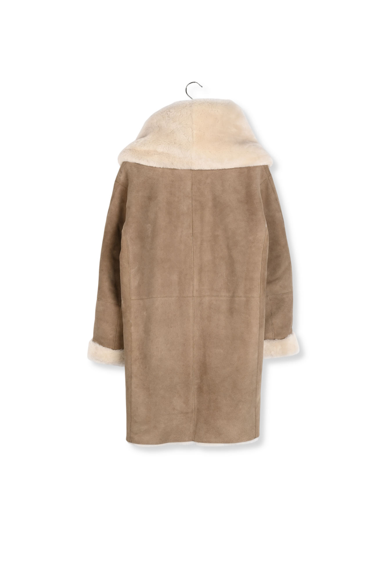 Manteau réversible en peau lainée à col châle - LEOCADIE Faume - seconde main
