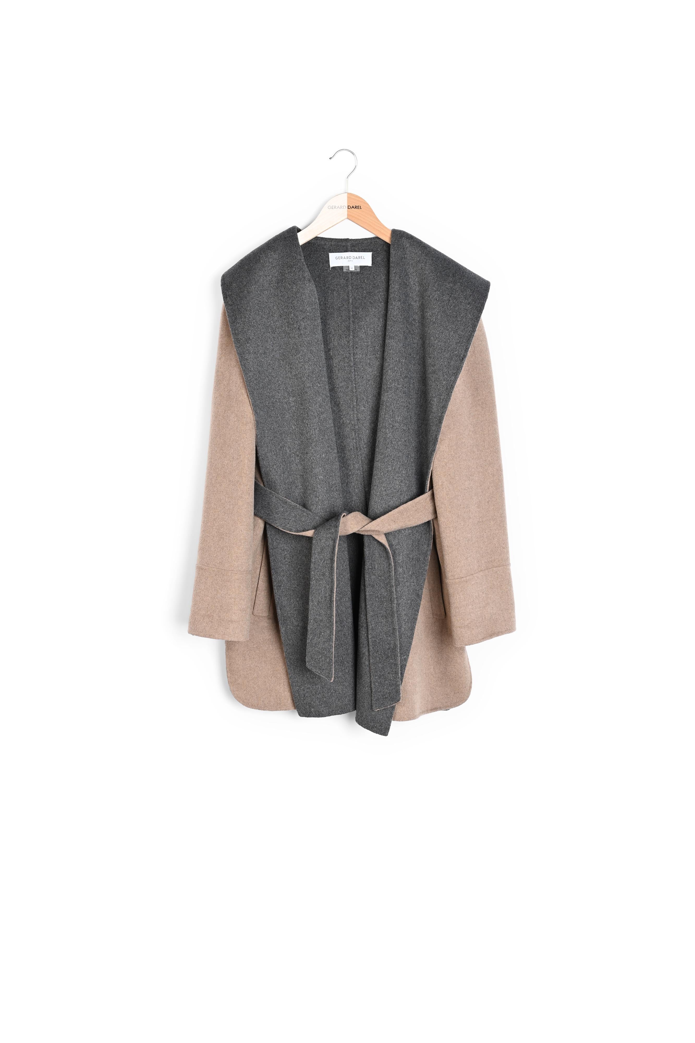 PRAGUE - Manteau court en laine double face Faume - seconde main