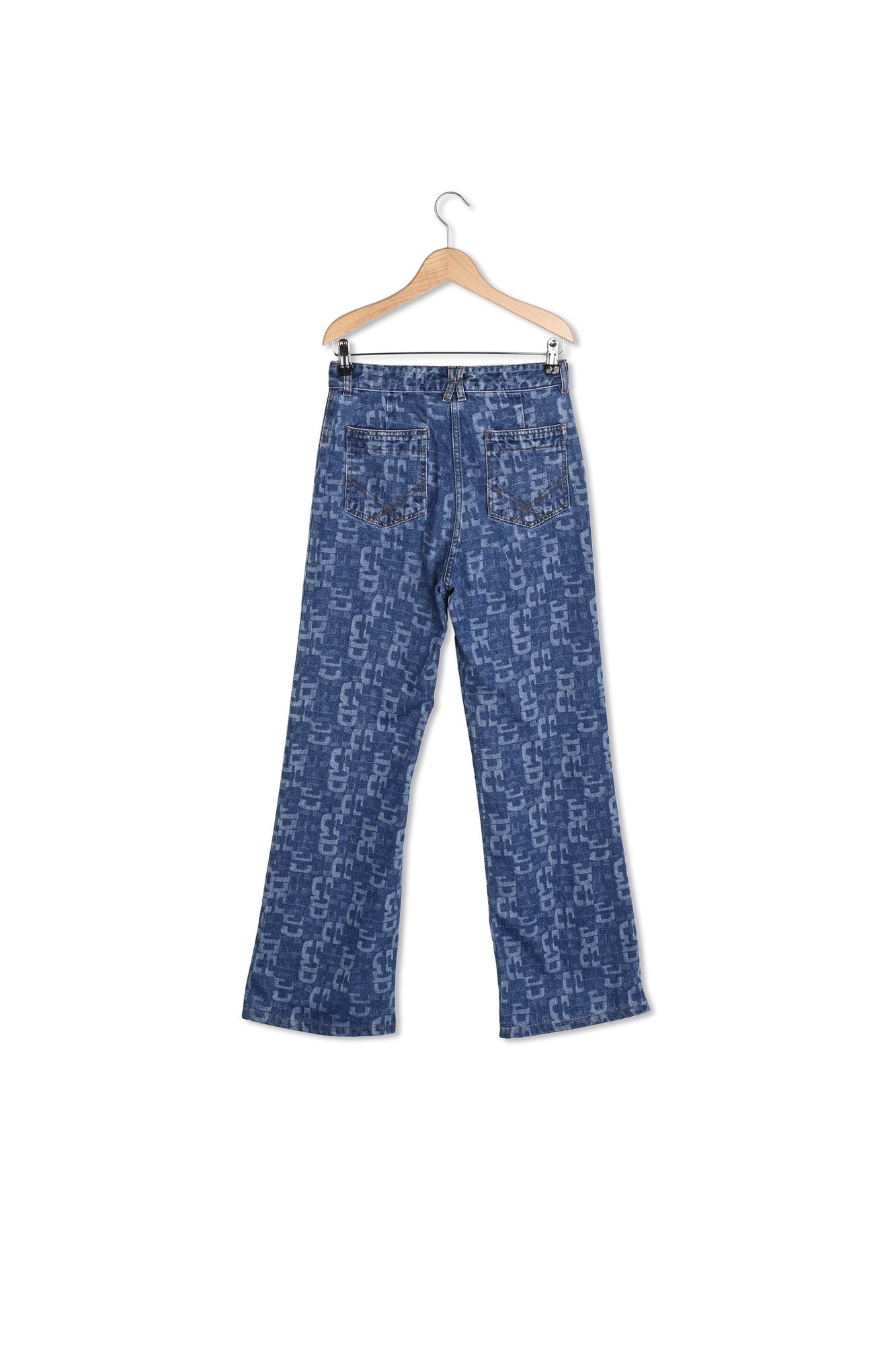 Jean Flare à monogramme - ANNA Faume - seconde main