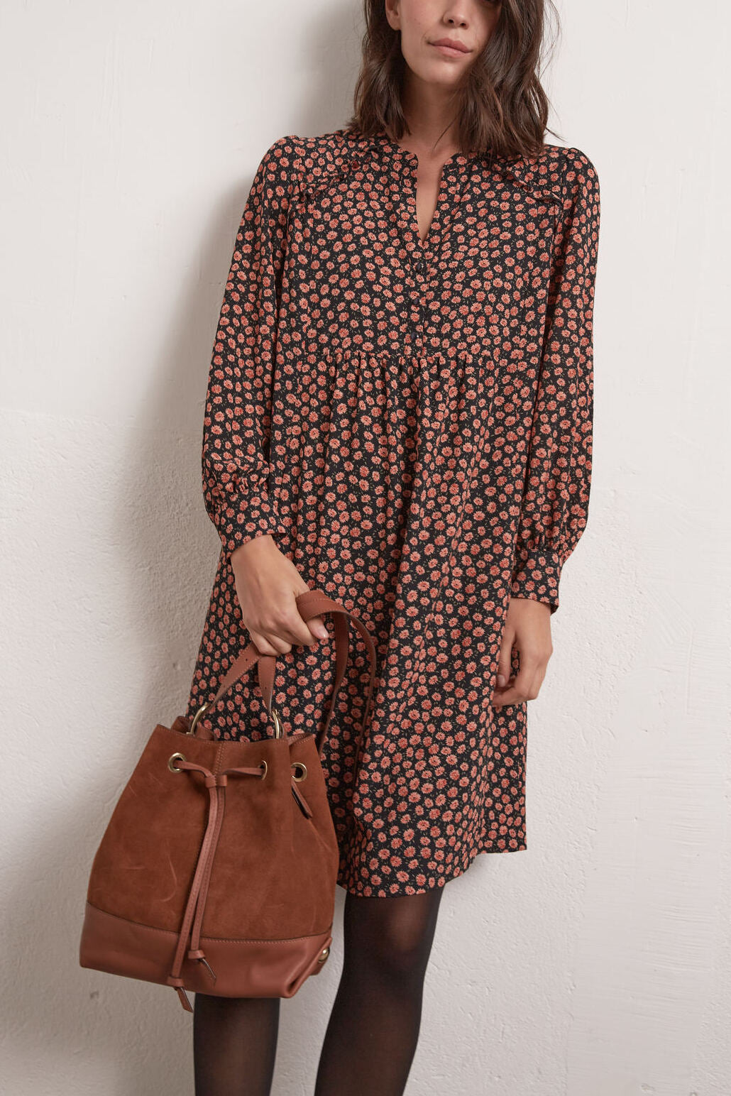 Robe loose en crêpe imprimé Faume - seconde main