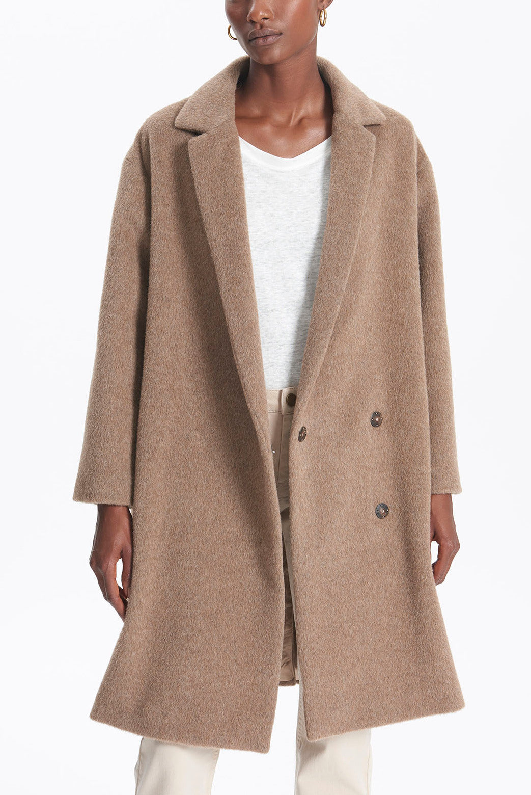 PABLO - Manteau en laine vierge et alpaga Faume - seconde main