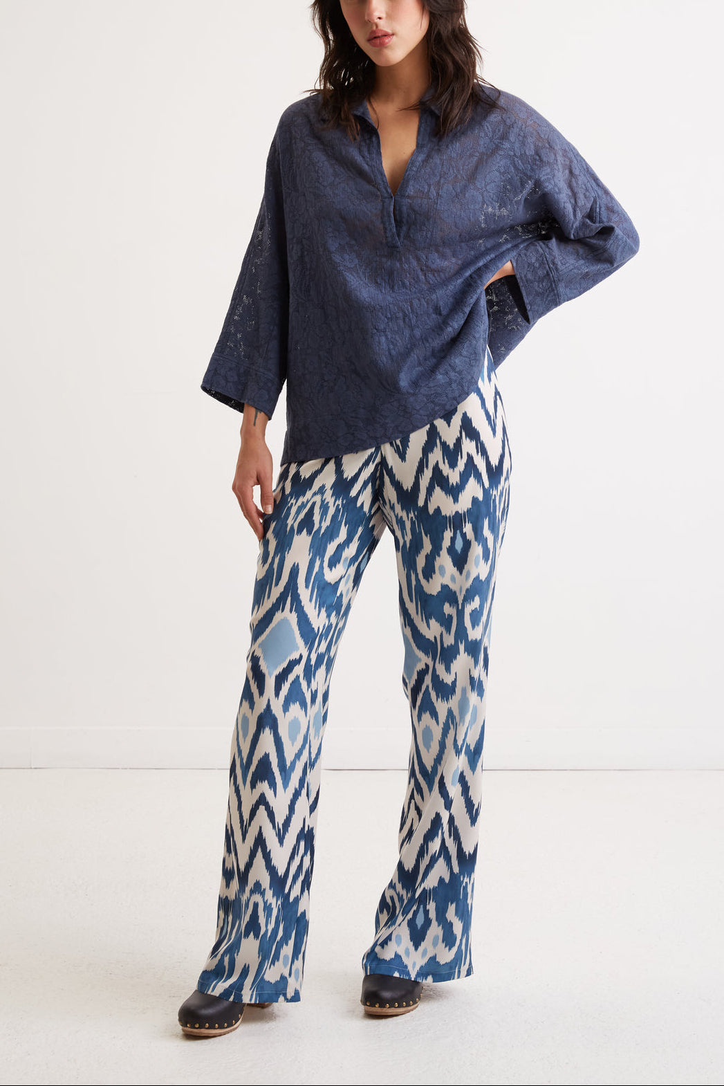 Blouse en dentelle de coton - CHARLES Faume - seconde main