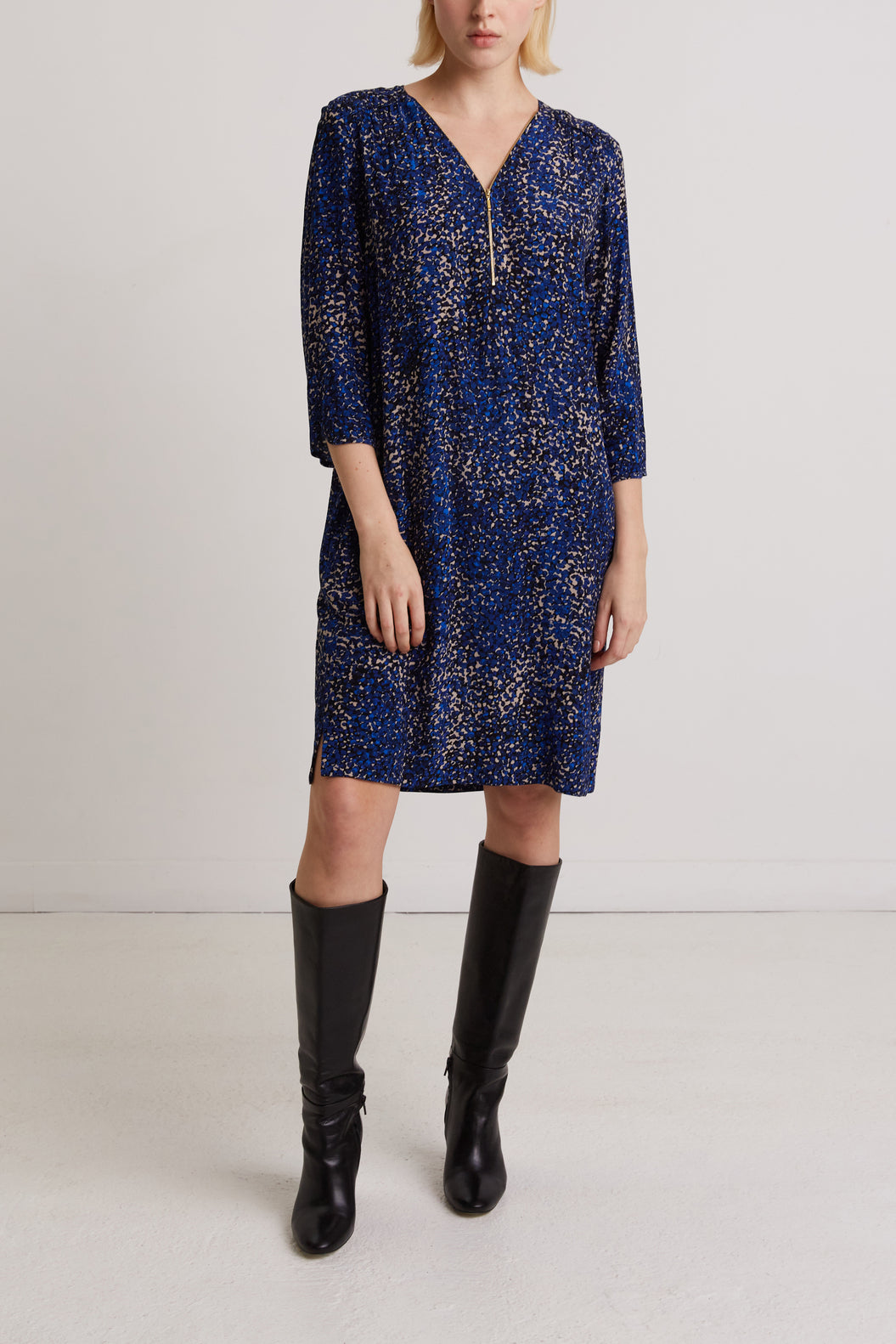 robe fluide en crêpe imprimé - JAUFFRE Faume - seconde main