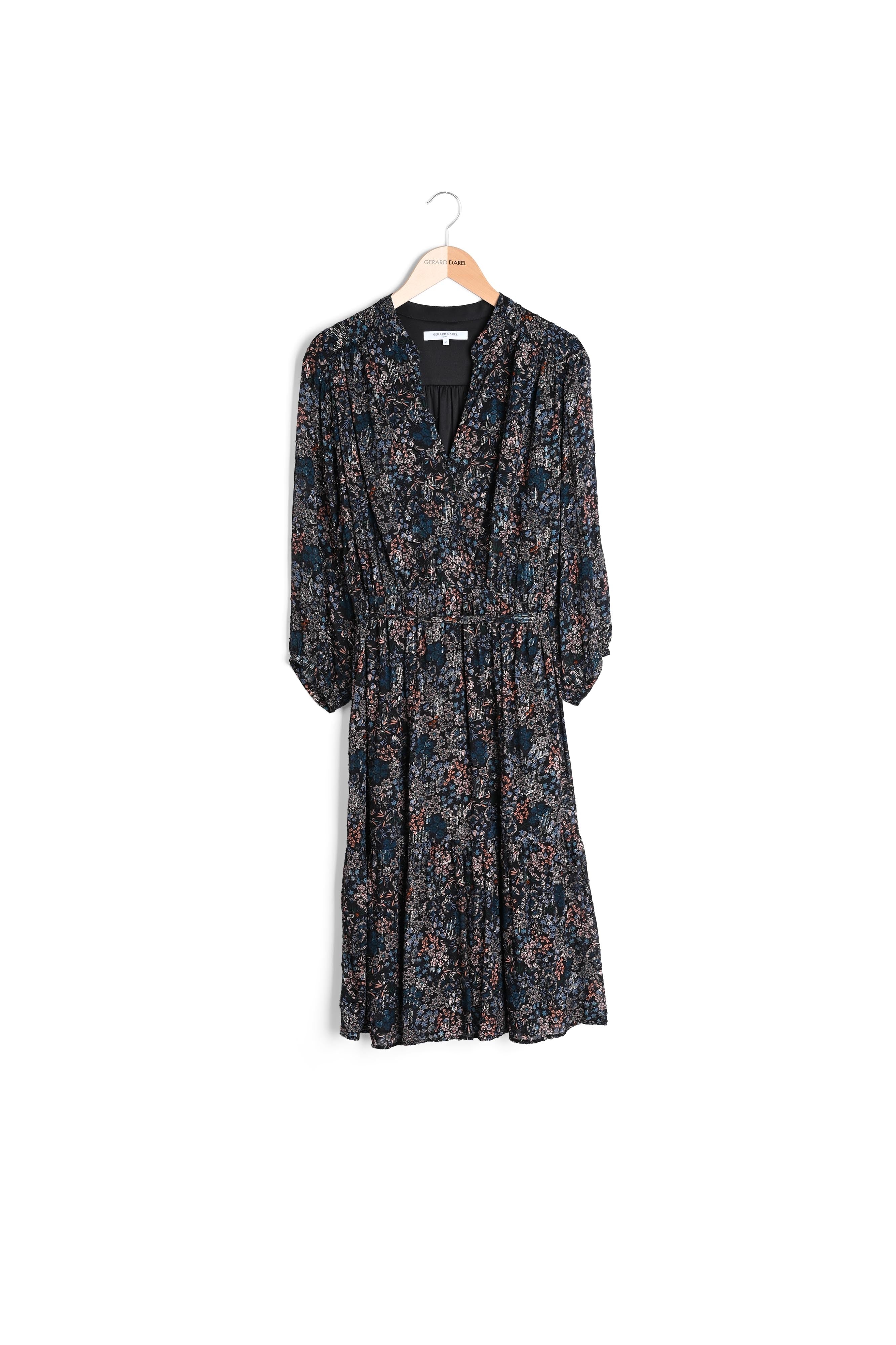 Robe longue imprimée avec Lurex Faume - seconde main
