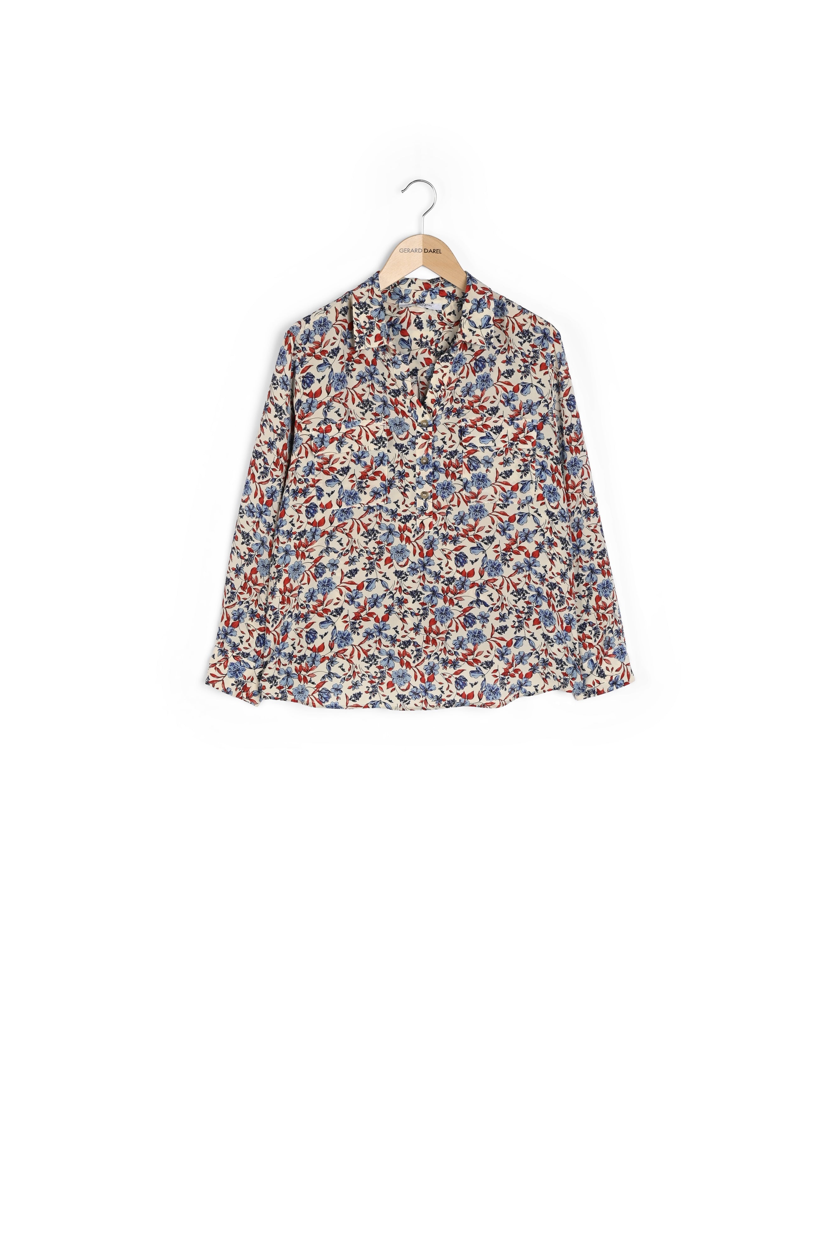 NOELIE - Chemise en soie à imprimé floral Faume - seconde main