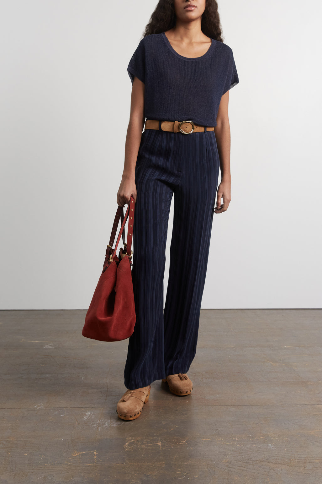 Pantalon fluide rayé - EDA Faume - seconde main