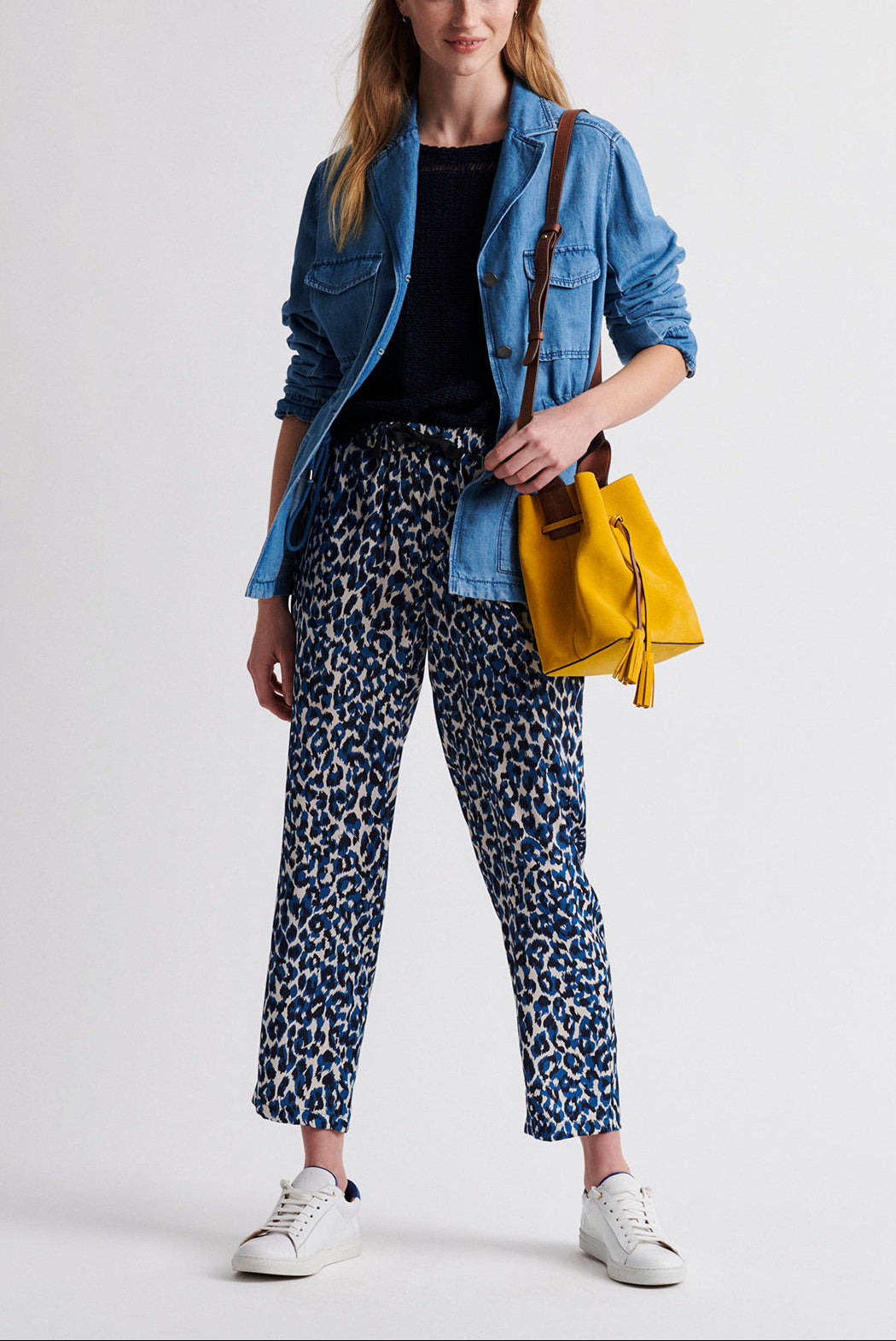 MEDEA - Pantalon fluide à imprimé léopard Faume - seconde main