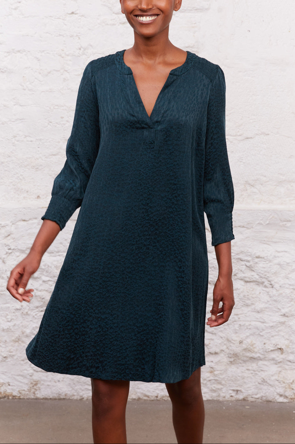 Robe loose en jacquard cupro - TUANA Faume - seconde main