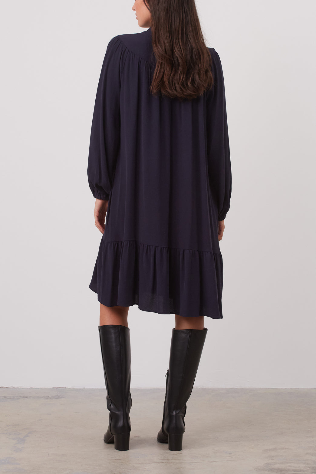 Robe large en crêpe hiver - JAHLYA Faume - seconde main