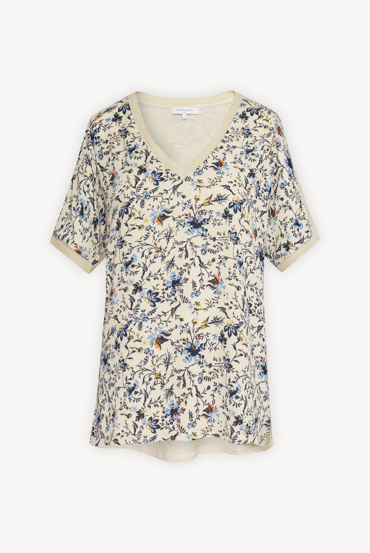 Tee-shirt bimatière à imprimé floral Faume - seconde main