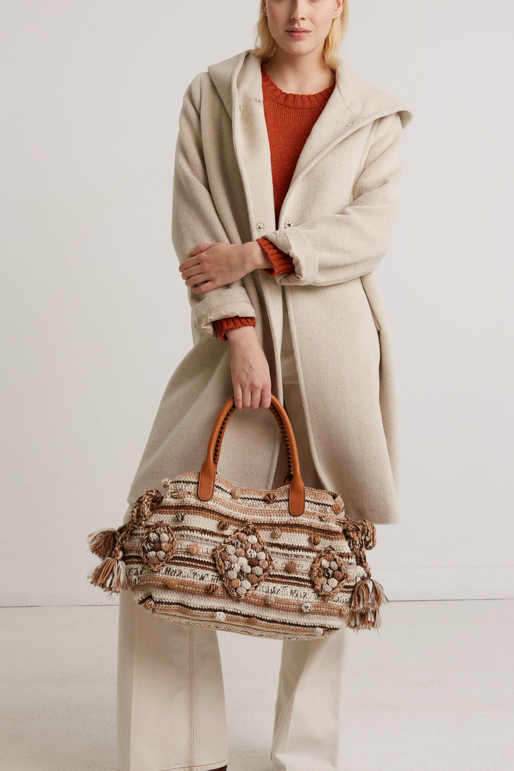 Manteau long en laine alpaga - SOIZIC Faume - seconde main