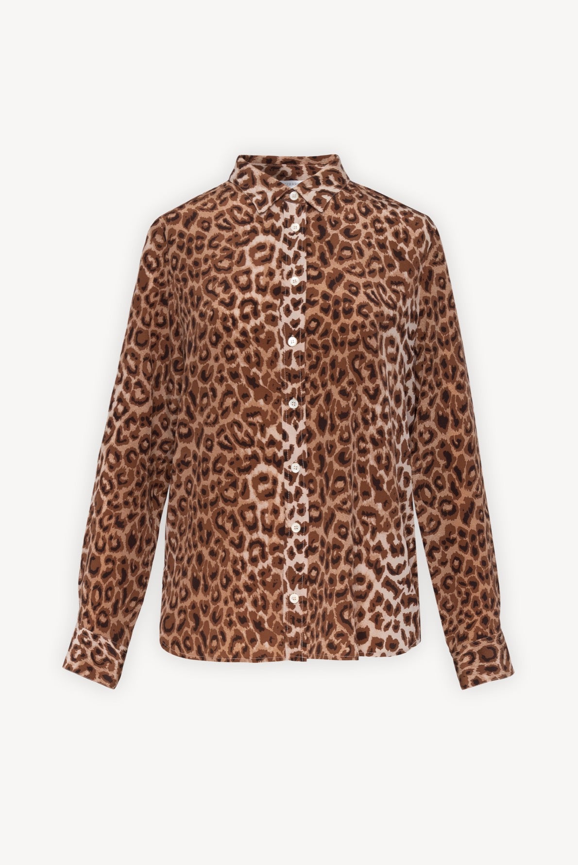 MAYA - Chemise en soie imprimé léopard Faume - seconde main