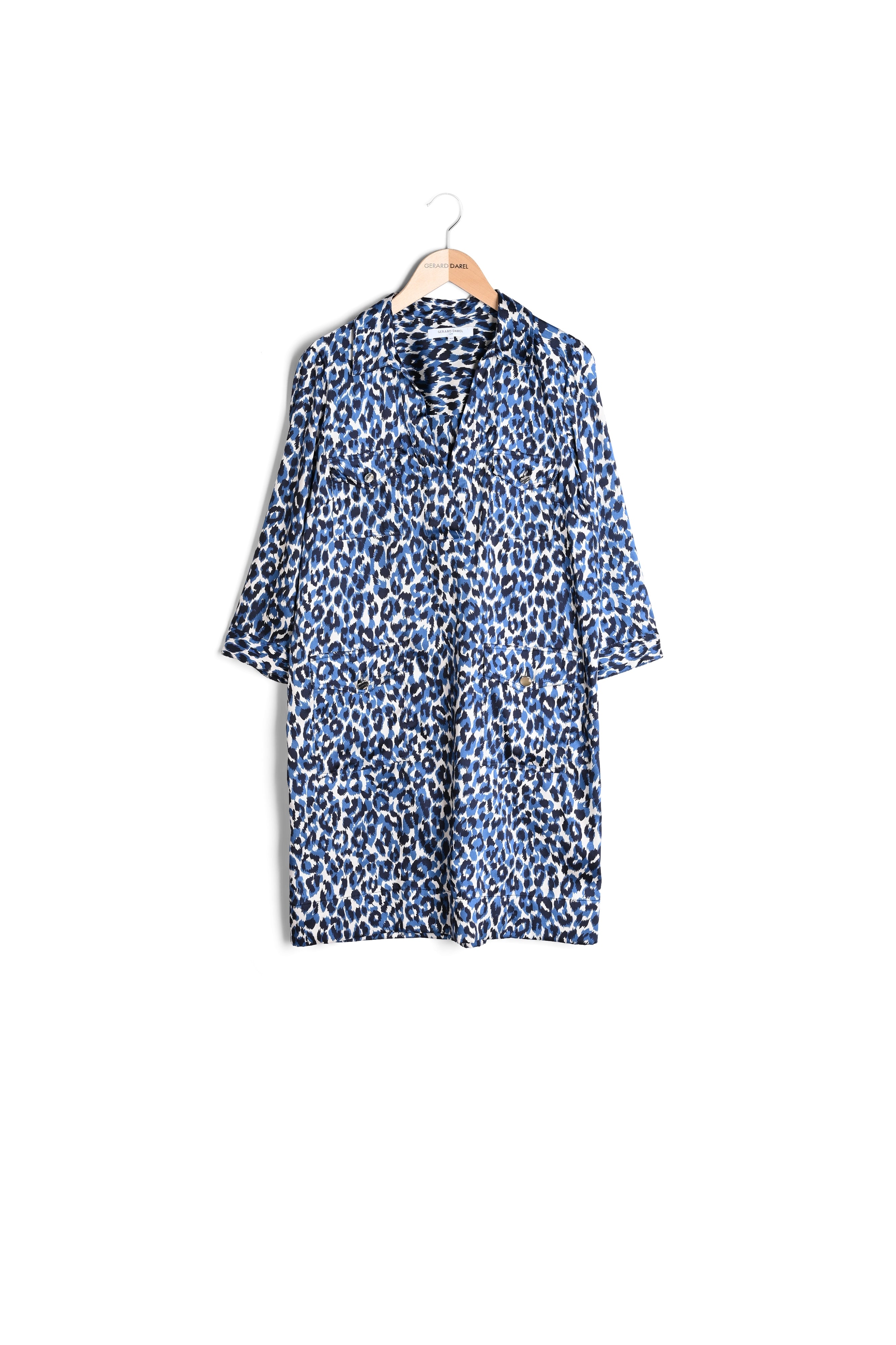 SOLANGE - Robe-chemise courte imprimée Faume - seconde main