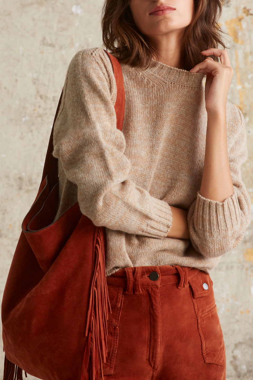 Pull shetland en laine moulinée - BOWI Faume - seconde main