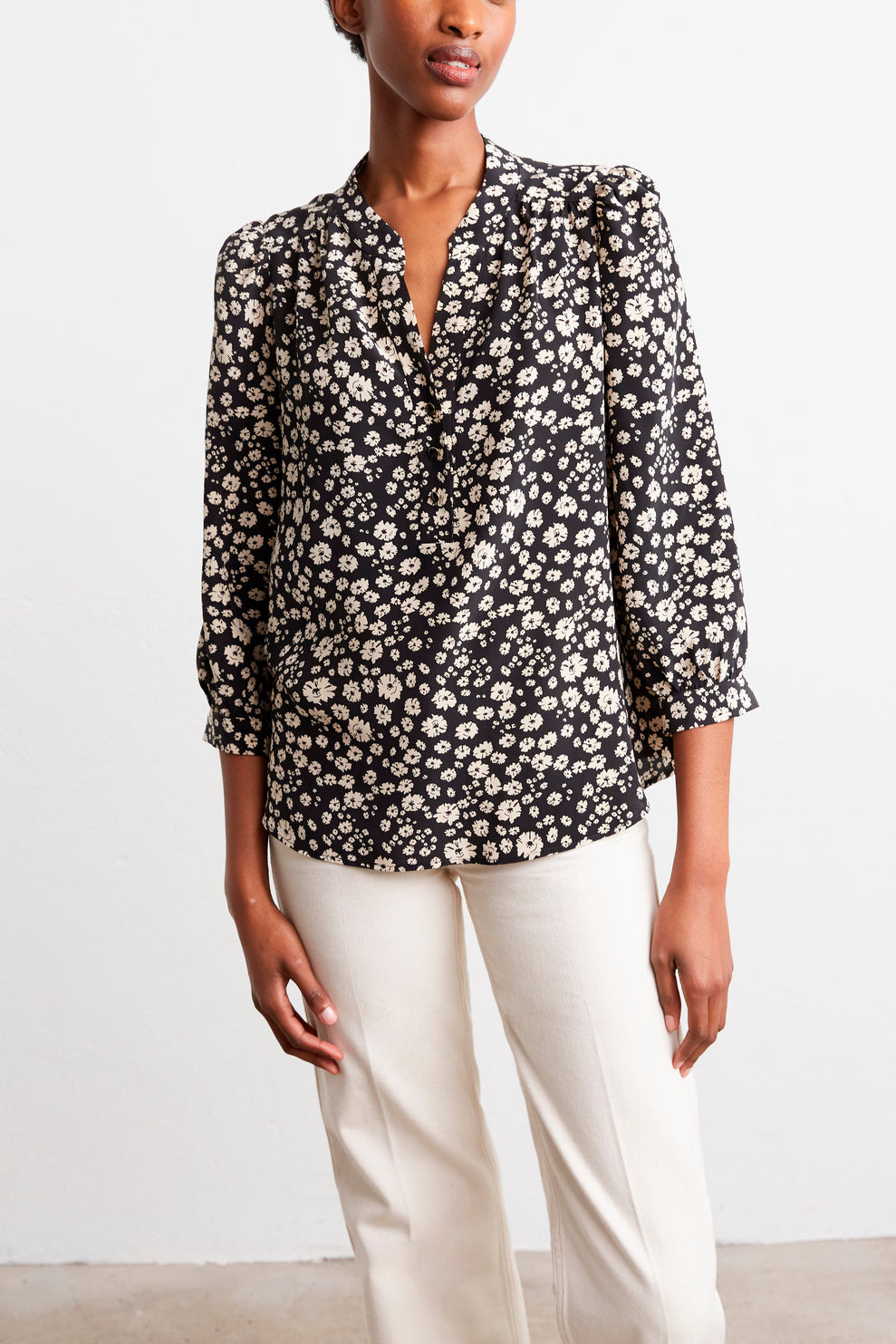 NILLS - Blouse en soie imprimée Faume - seconde main