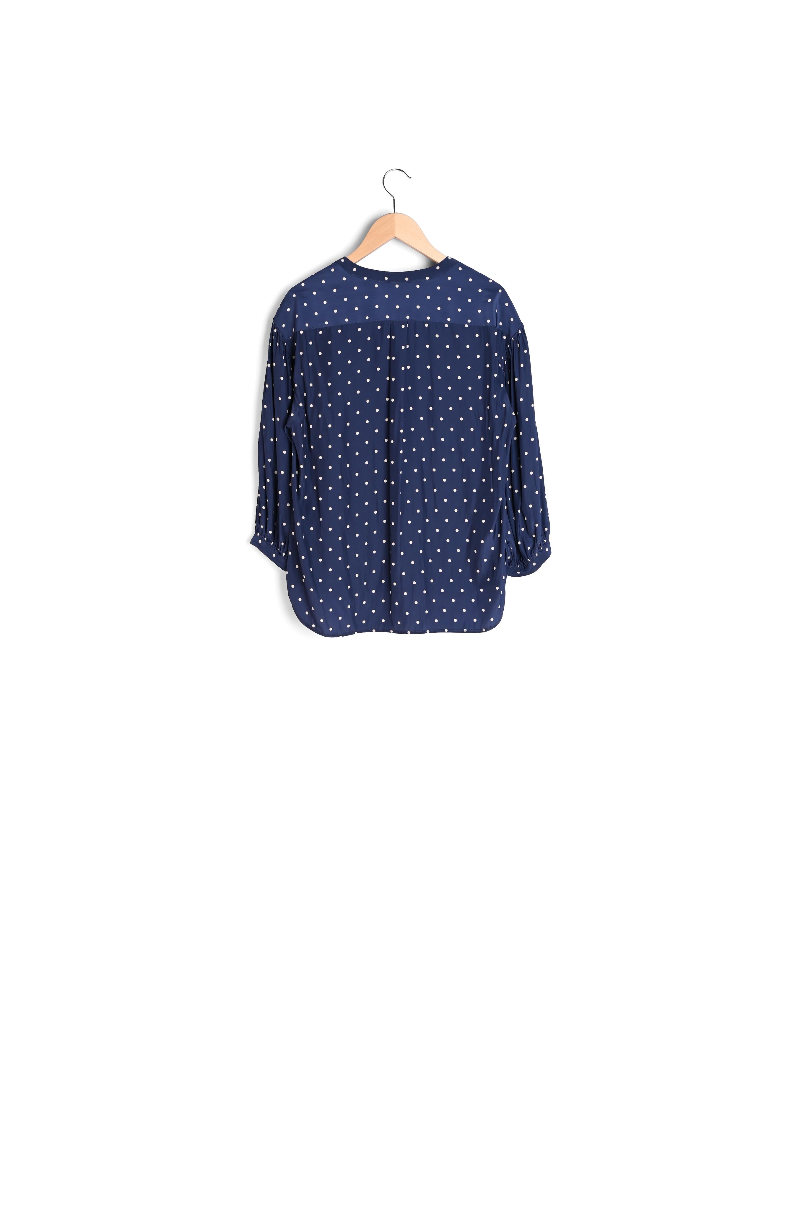 Chemise à pois fluide et satinée - CLOANE Faume - seconde main