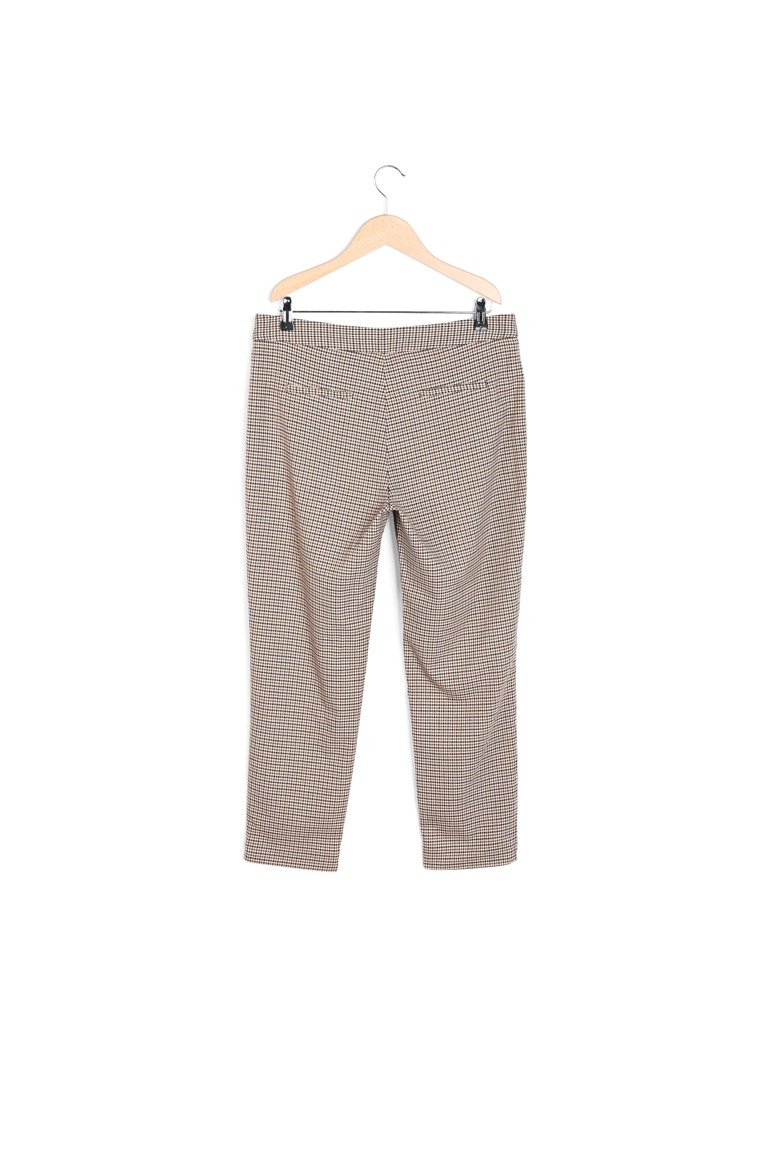 Pantalon droit à carreaux tricolores Faume - seconde main