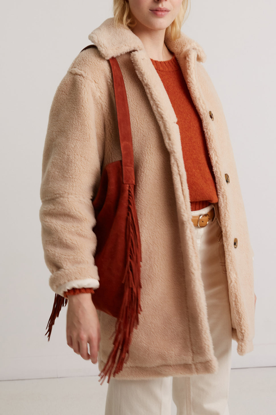 Manteau classique en fausse fourrure - SHARON Faume - seconde main