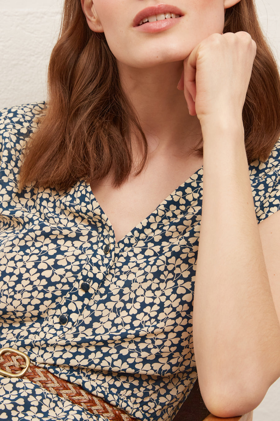 SAILOR - Robe courte fluide imprimée Faume - seconde main