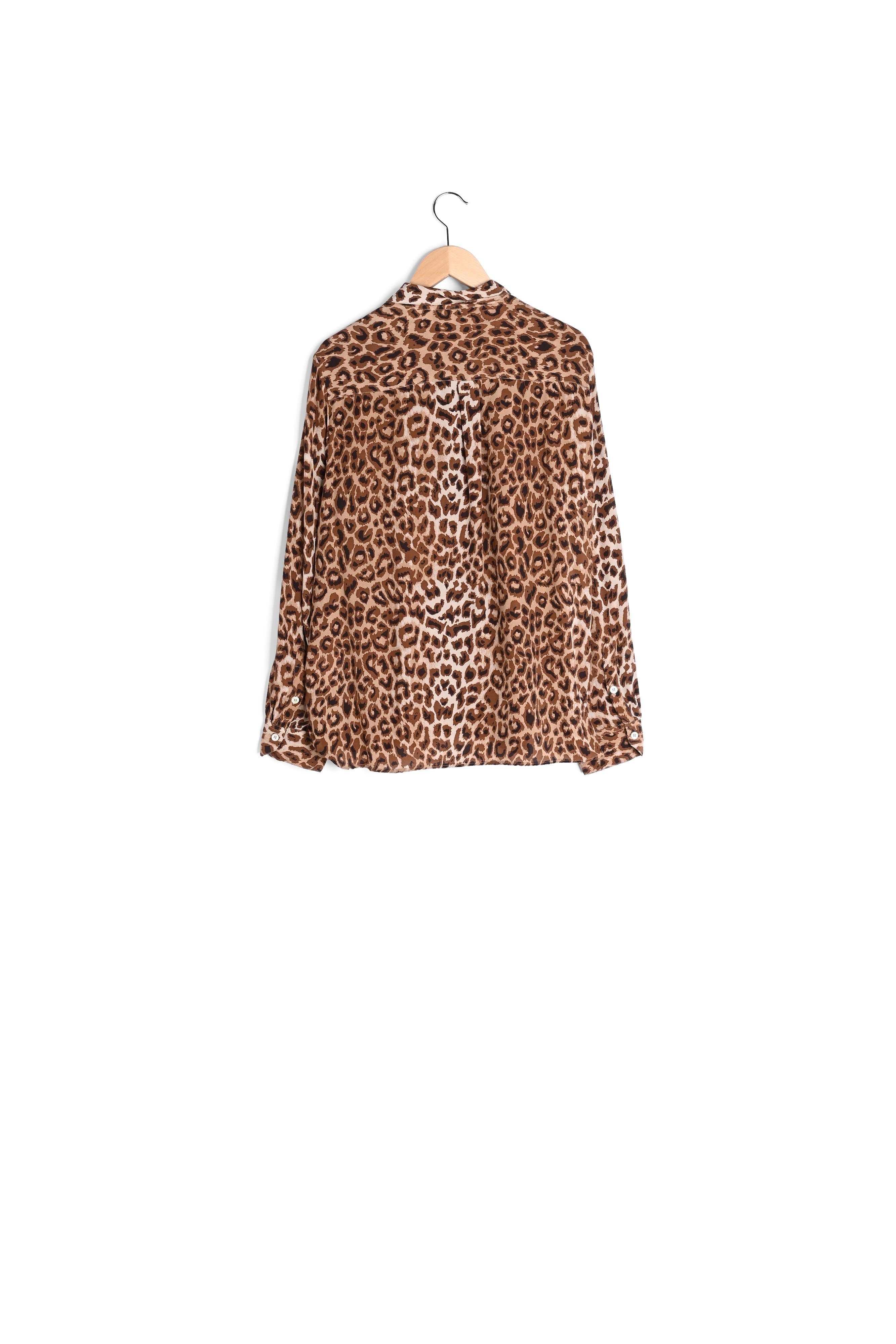 MAYA - Chemise en soie imprimé léopard Faume - seconde main