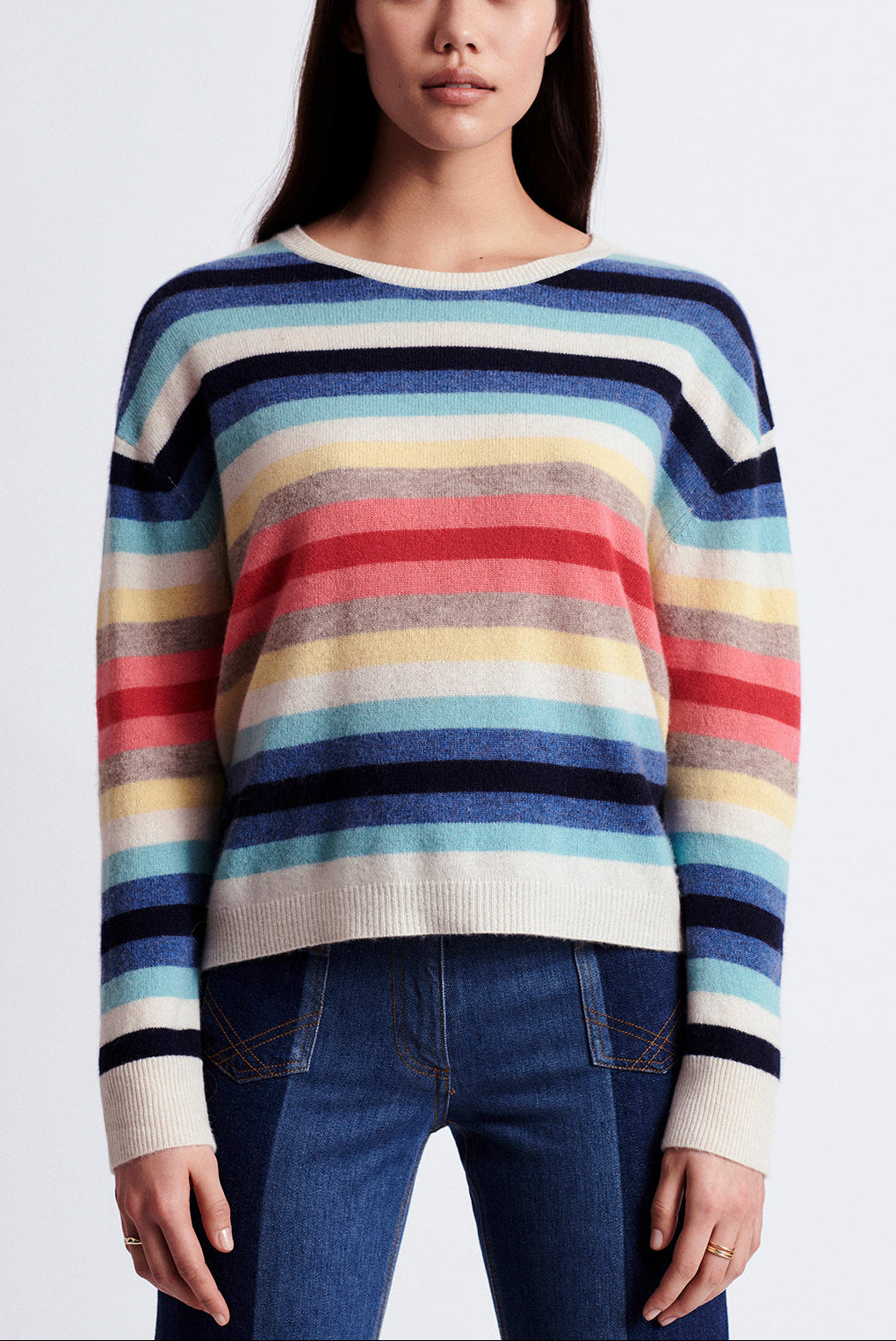 ELECTRE - Pull en cachemire à rayures Faume - seconde main