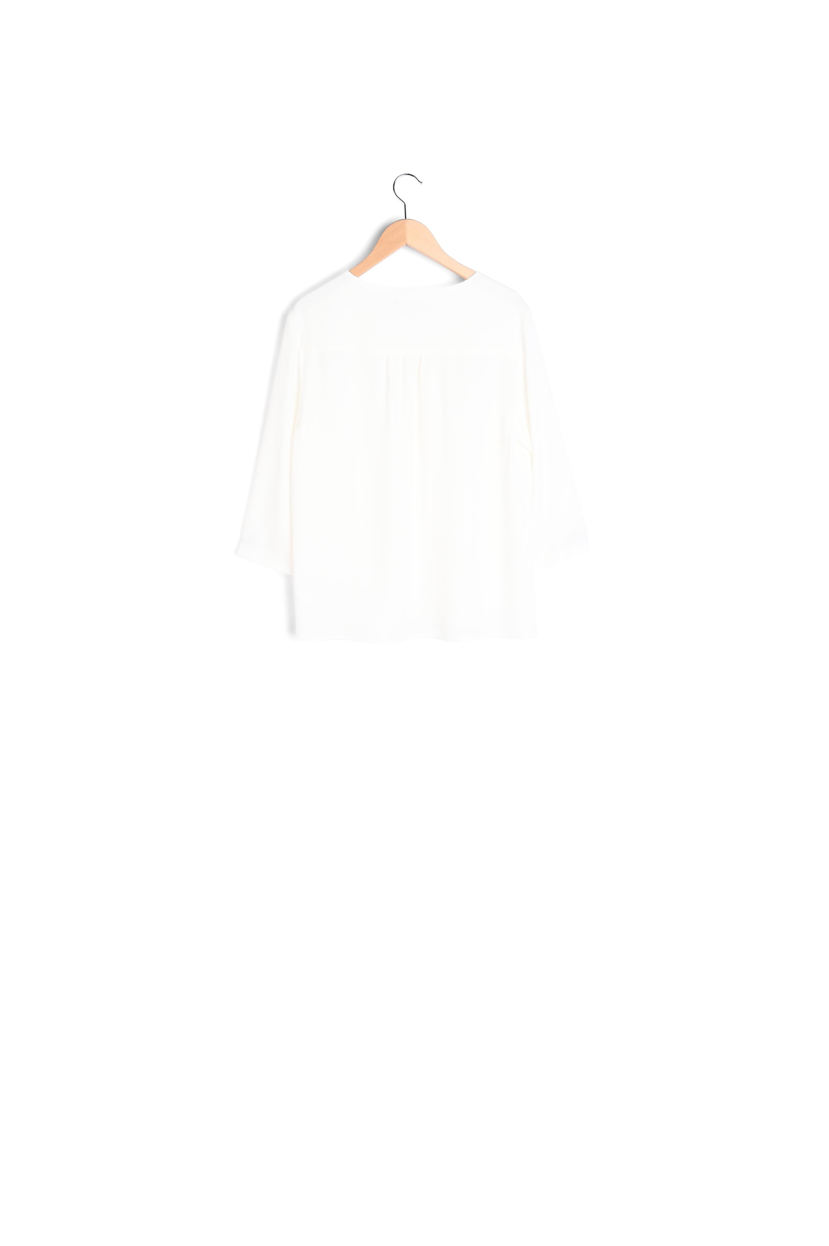 Blouse en crêpe avec encolure zippée - CELESTINE Faume - seconde main