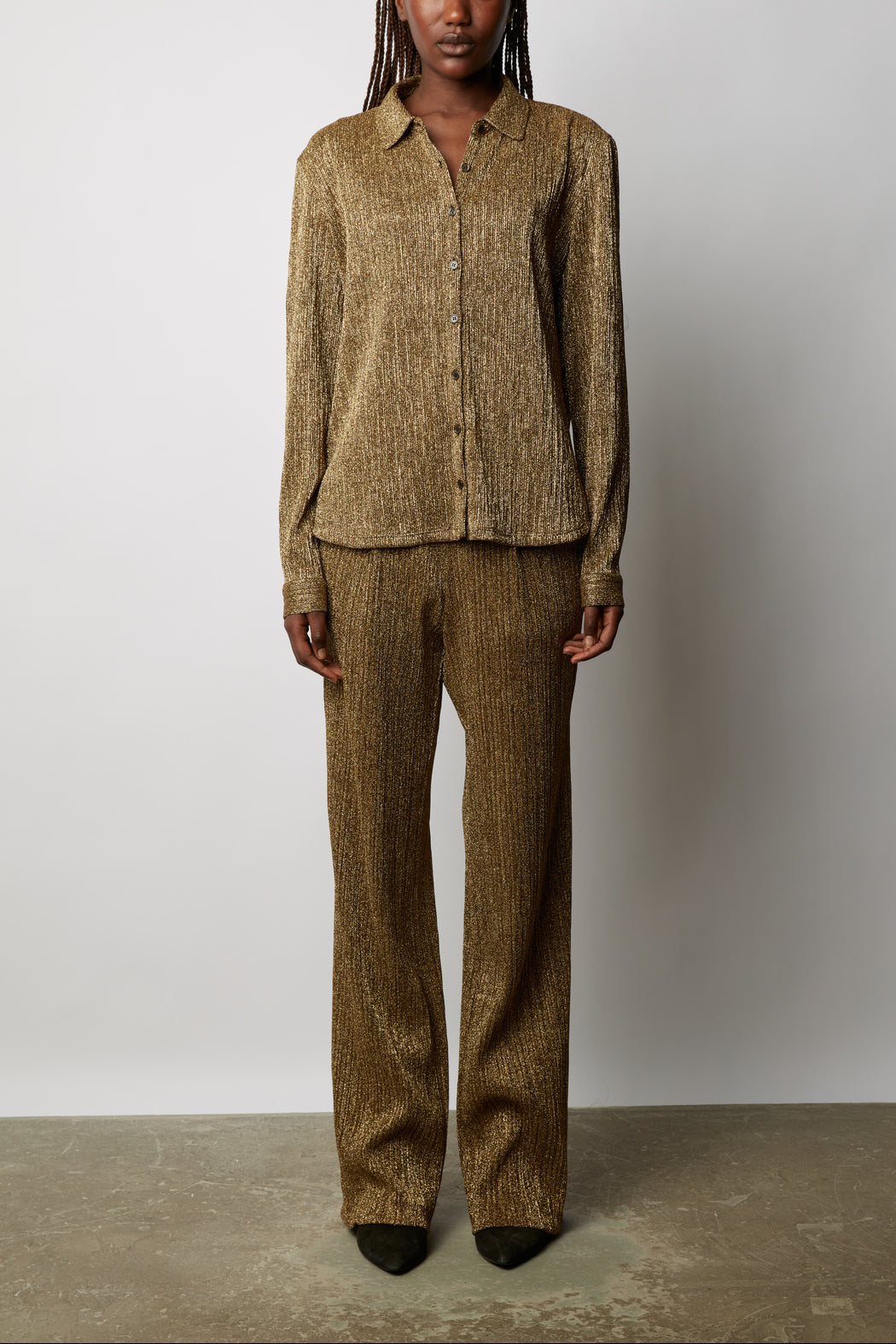 Chemise en lurex doré - NAIKE Faume - seconde main