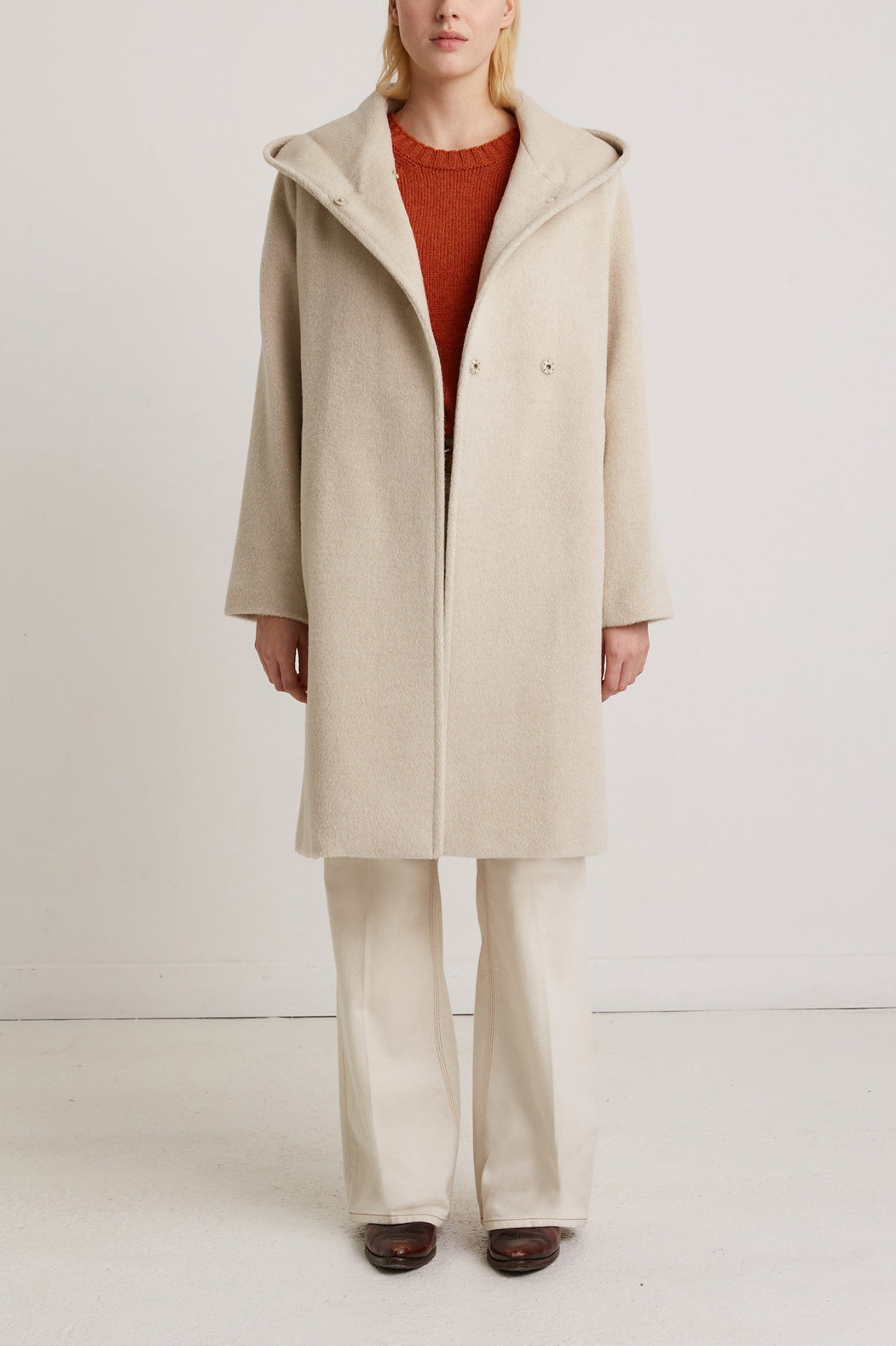 Manteau long en laine alpaga - SOIZIC Faume - seconde main