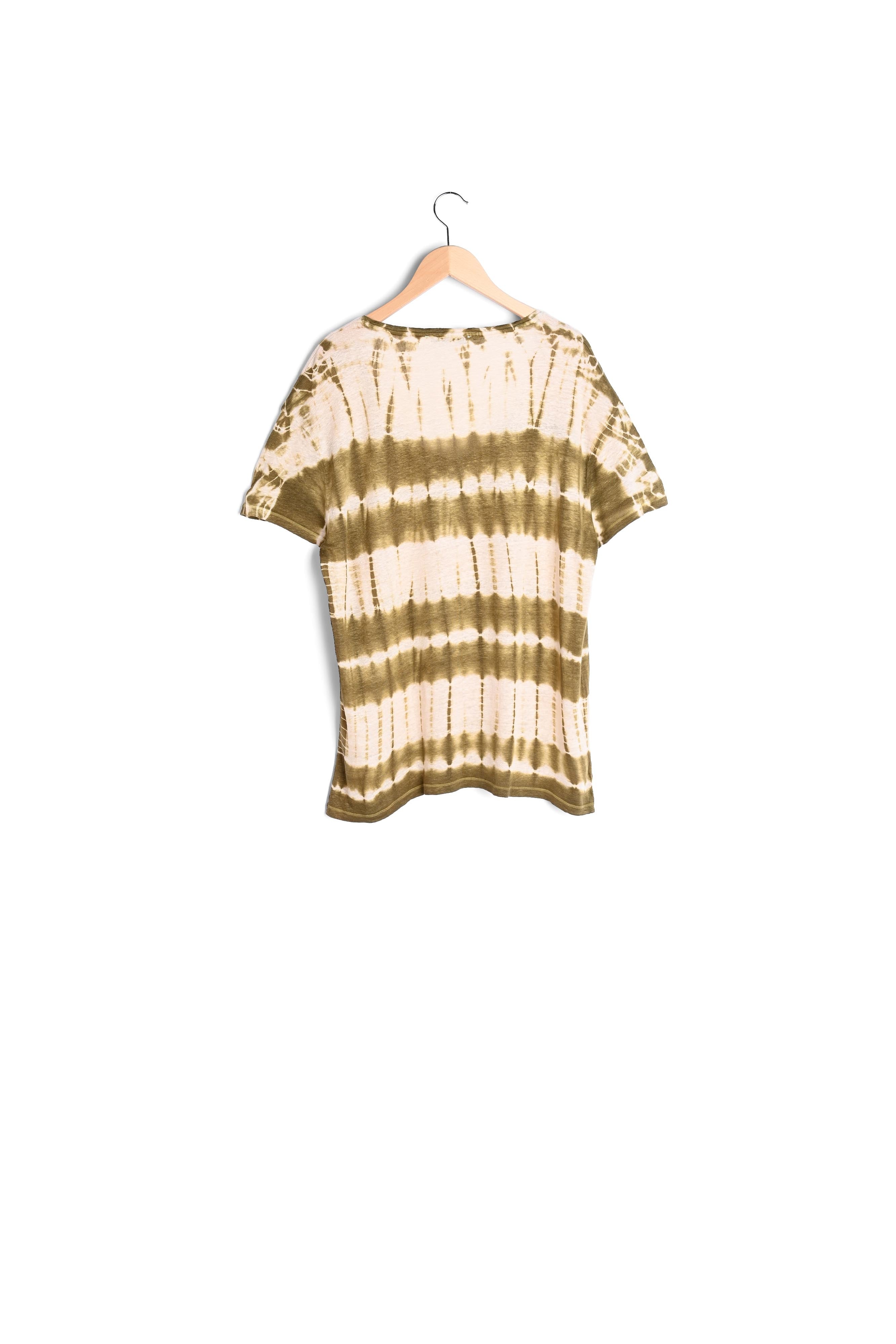JACKSON - Tee-shirt en lin à imprimé façon Tie and Dye Faume - seconde main