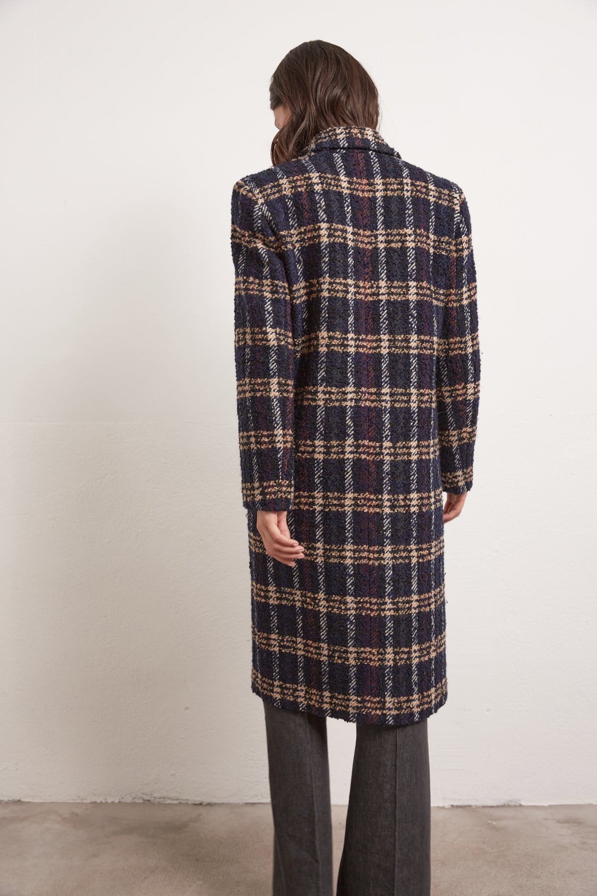 Sylvia - Manteau à carreaux Faume - seconde main